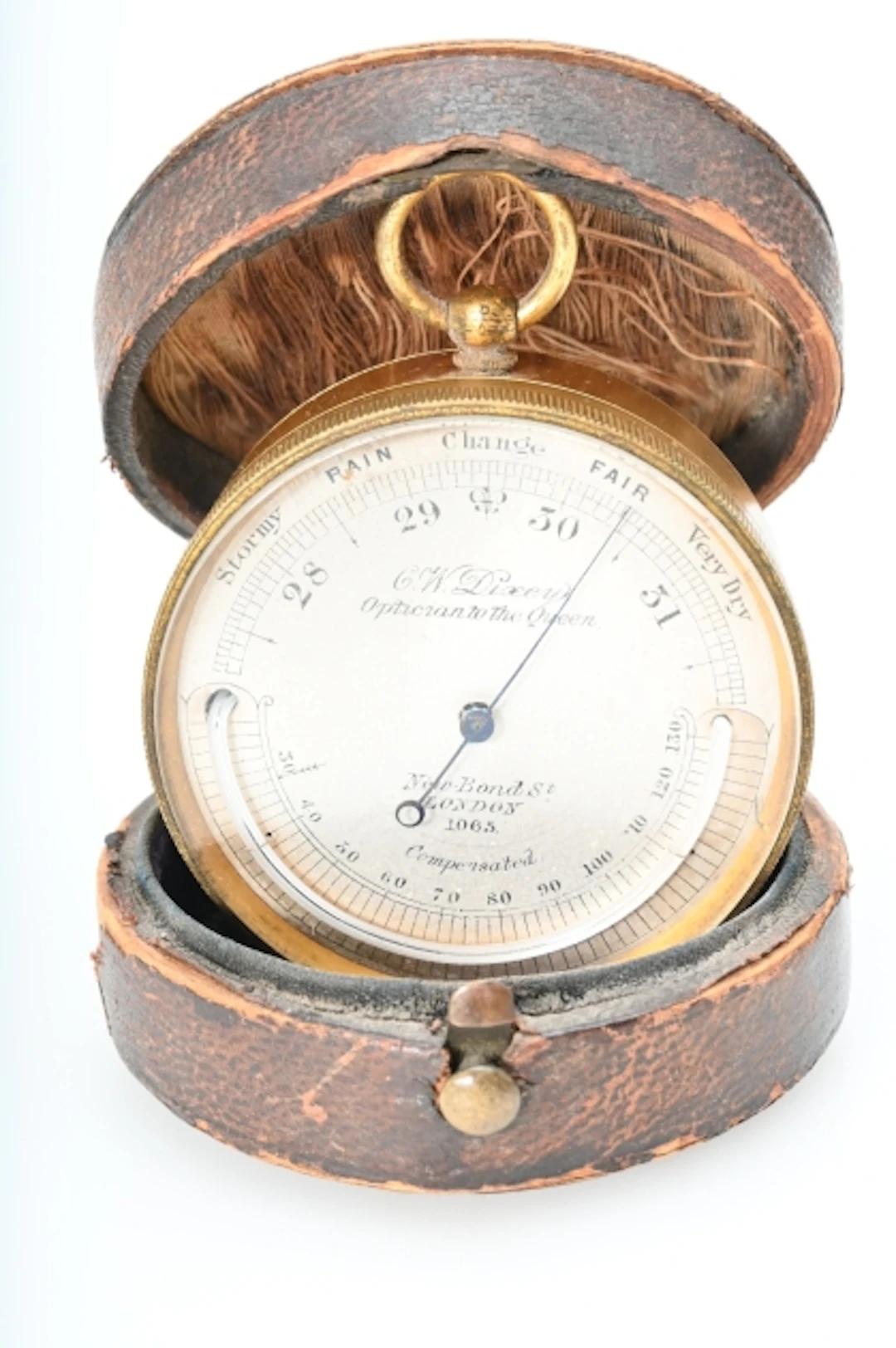 Fickbarometer, C.W. Dixey, Opticians to the Queen, New Bond St. London