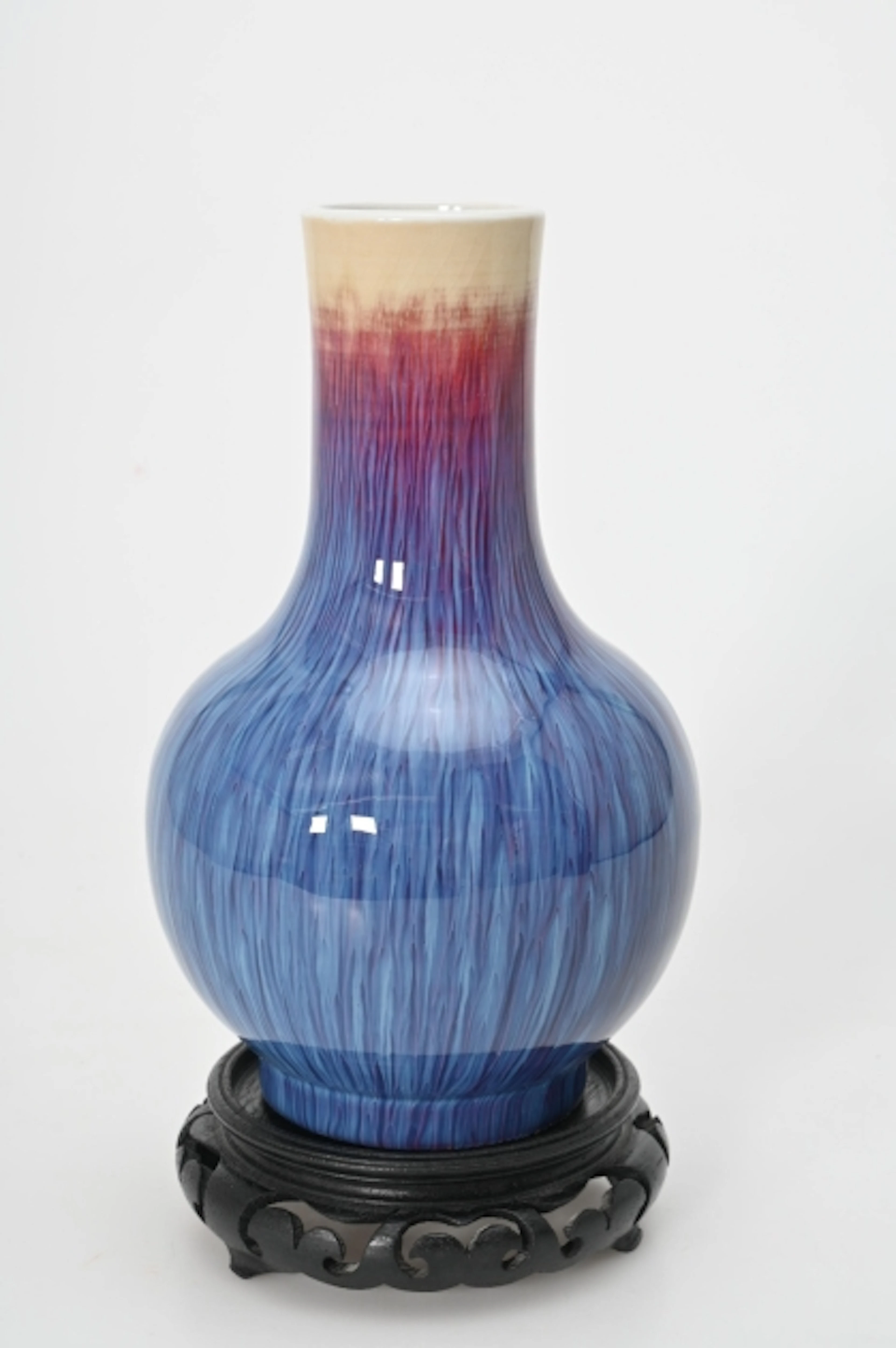 Vas Sang de boeuf Jingdezhen Kina 1950 tal