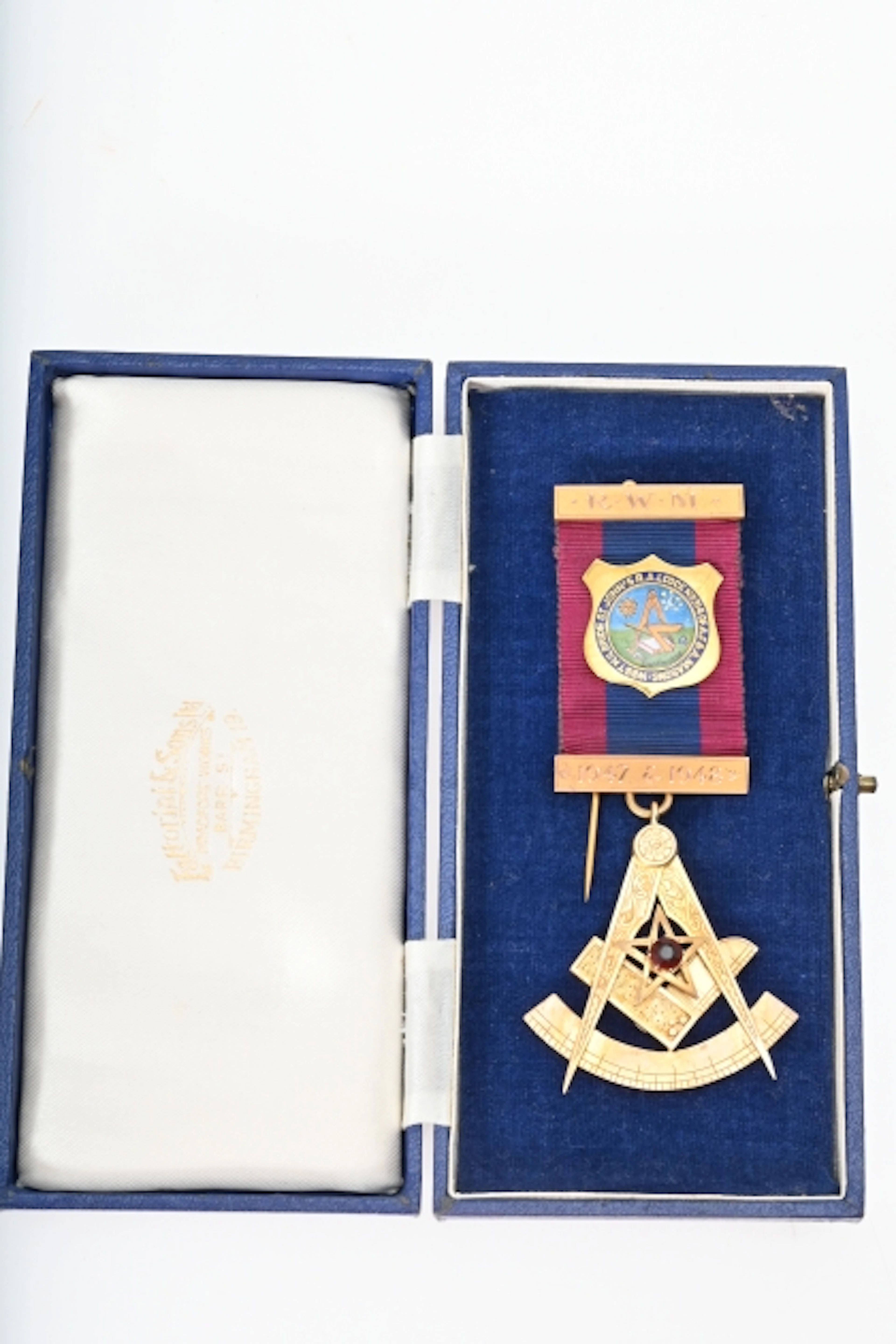 Frimurarmedalj 9K totalvikt 26,3 gr