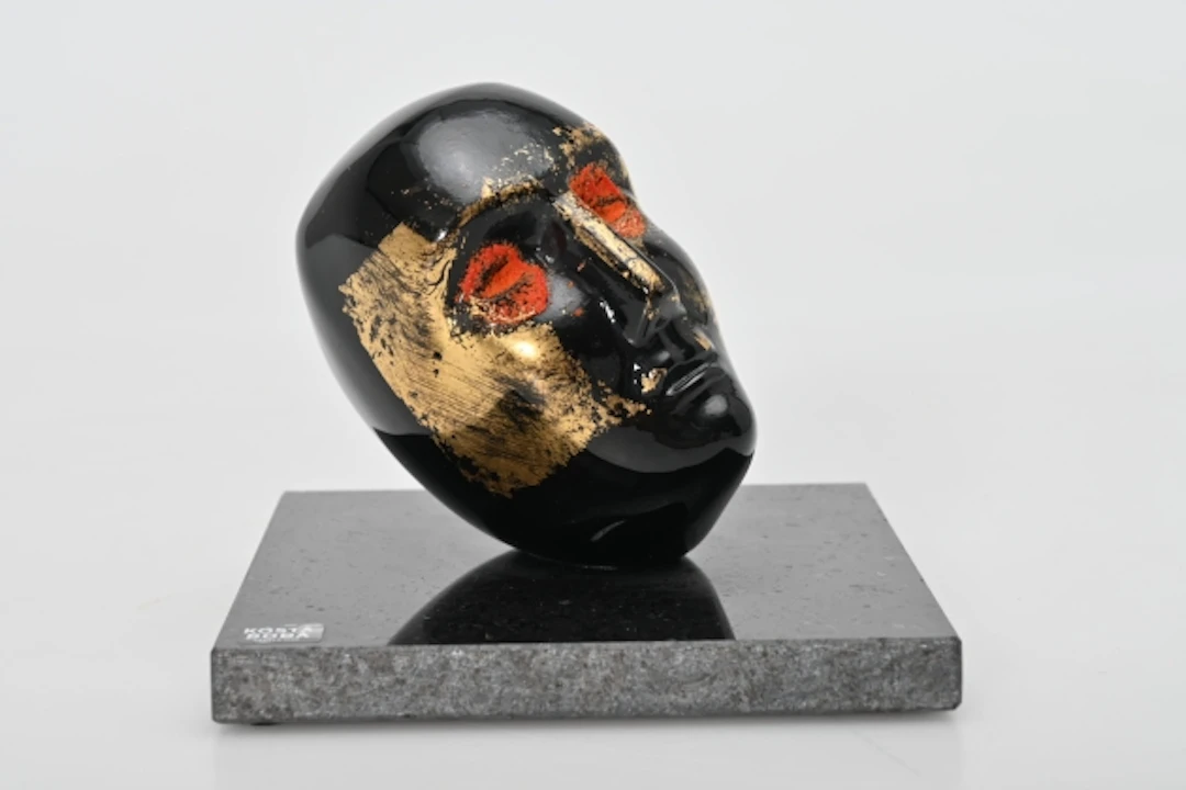 Glasskulptur "Brains on stone" Bertil Vallien, Limited Edition, Kosta Boda