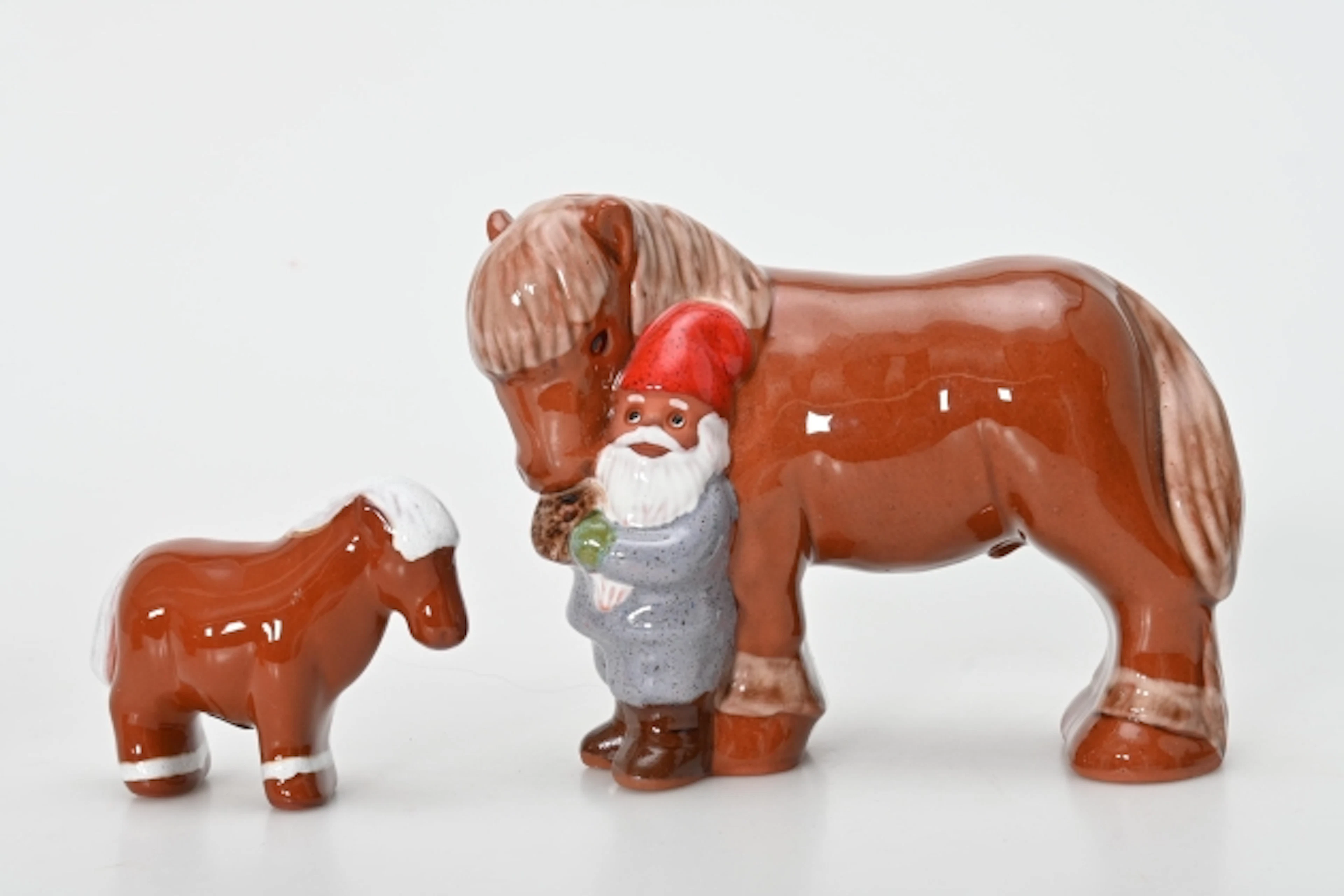 2 st Hästar med tomte, Rolf Berg
