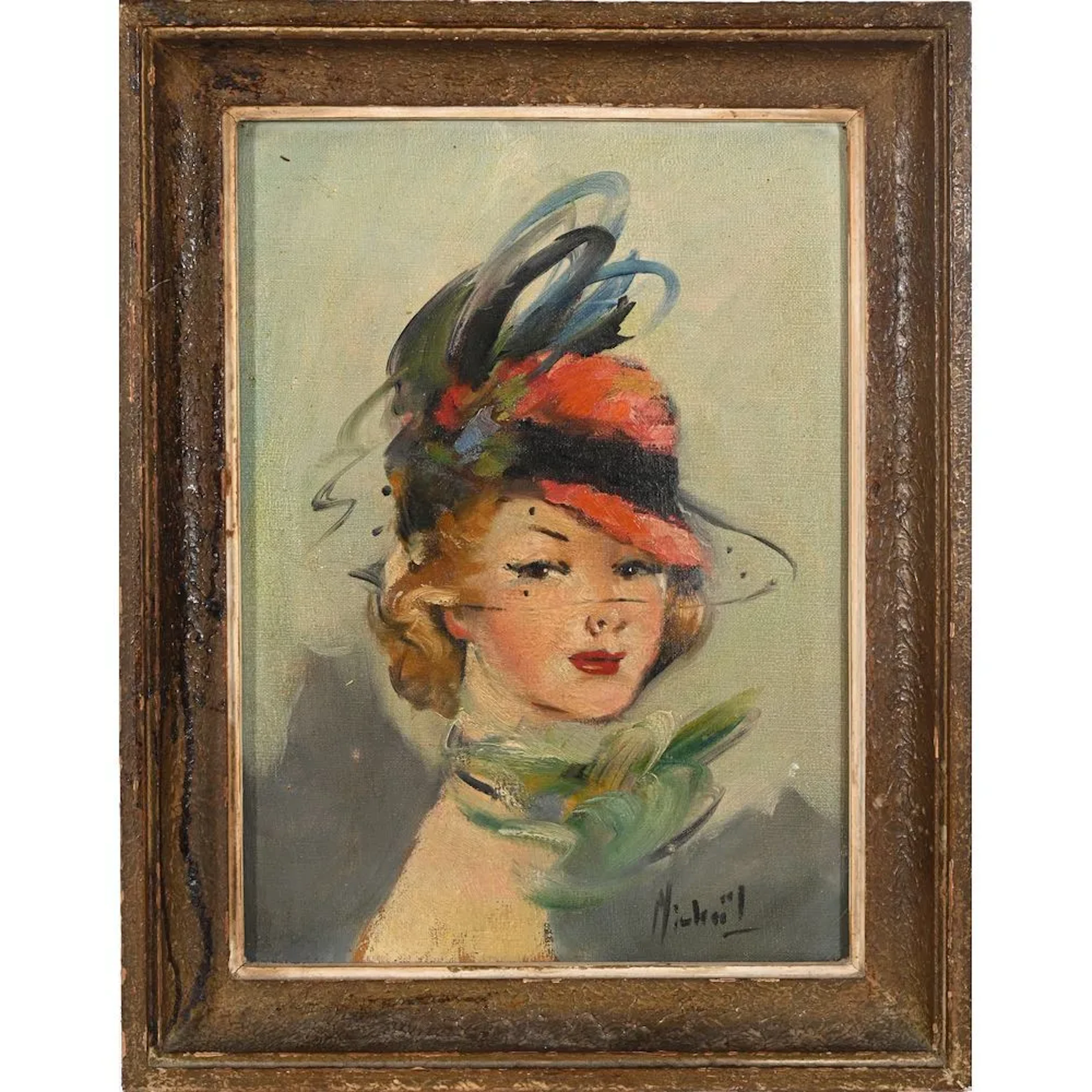 FRENCH SCHOOL, mid-20th century. Unidentified artist. “Elegant Woman