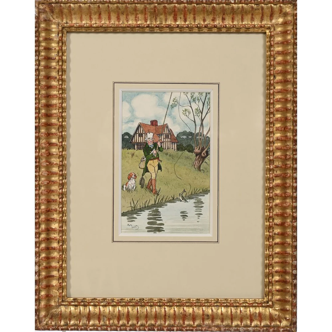 HARRY ELIOTT. (1882–1959). “The Broken Line.” Rare original watercolor