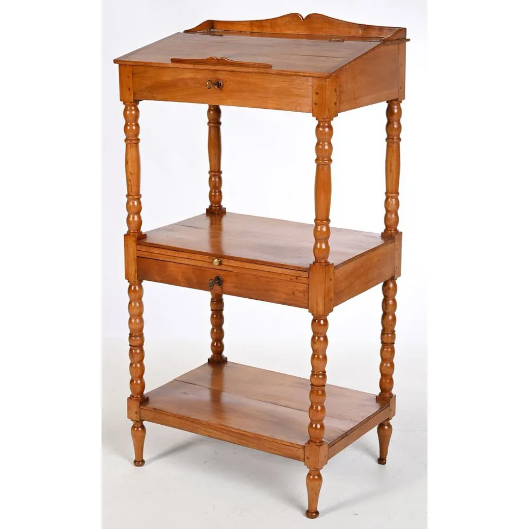 Wooden sideboard made of fruit tree wood, featuring a drawer and a