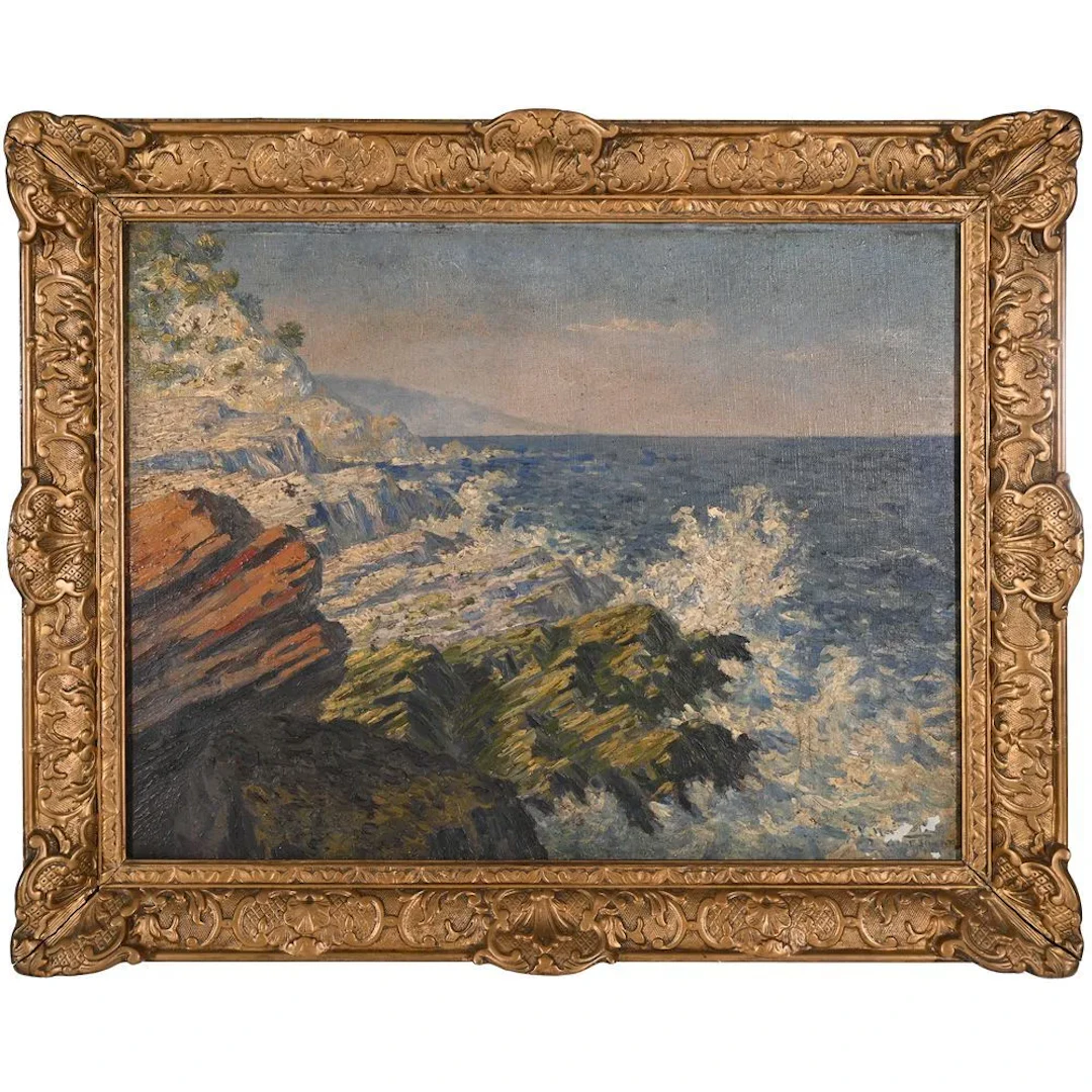 NAILLOD, Charles. (1876–1941). “Seaside near Cap Ferret.” Oil on canvas