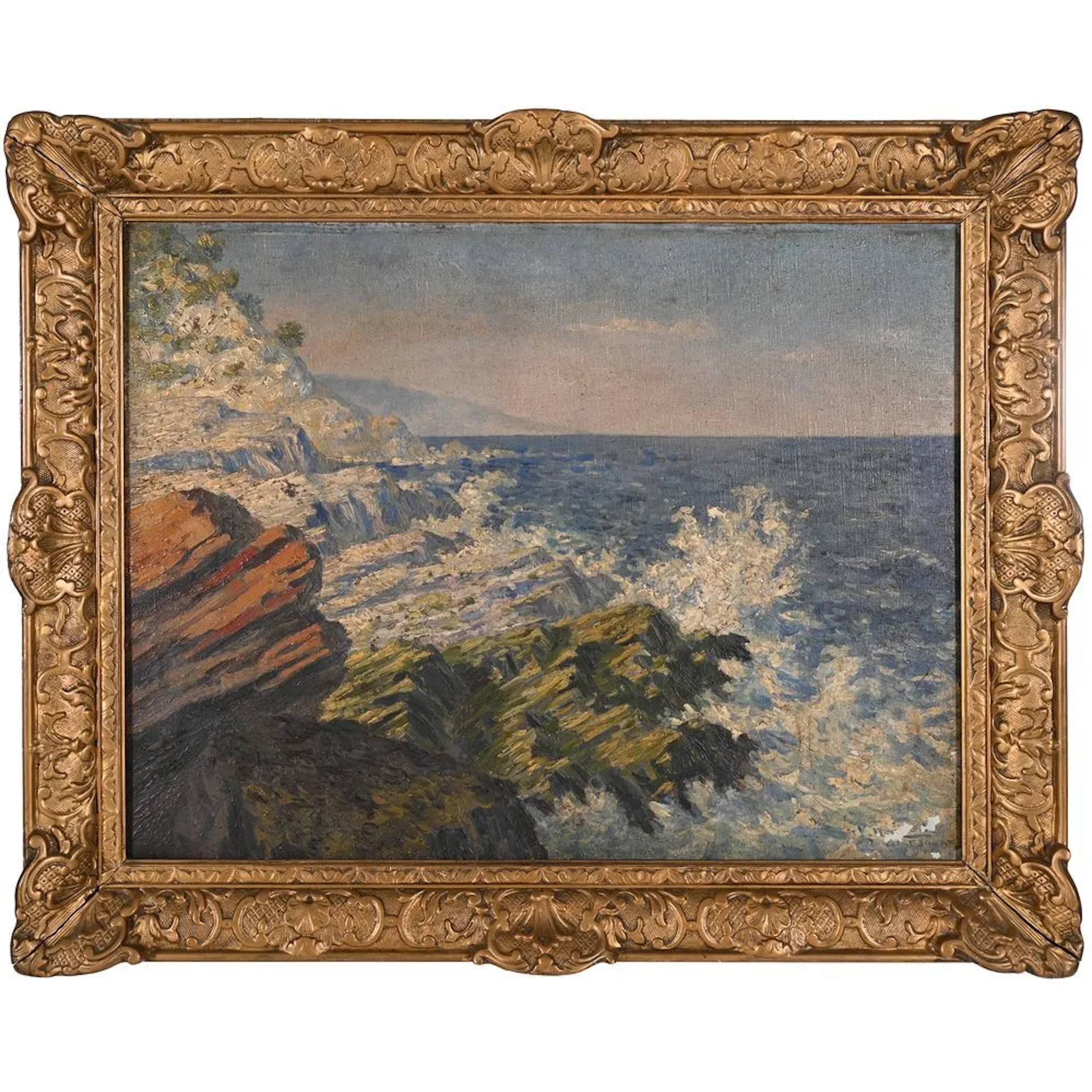 NAILLOD, Charles. (1876–1941). “Seaside near Cap Ferret.” Oil on canvas
