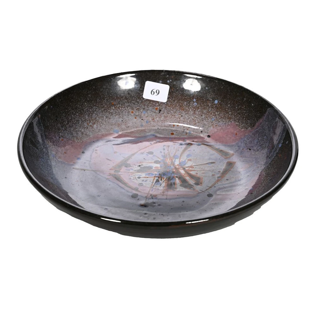 SAINT PAUL, Pierre. (1926–2018). Ceramic plate from Sant Vicens decorated