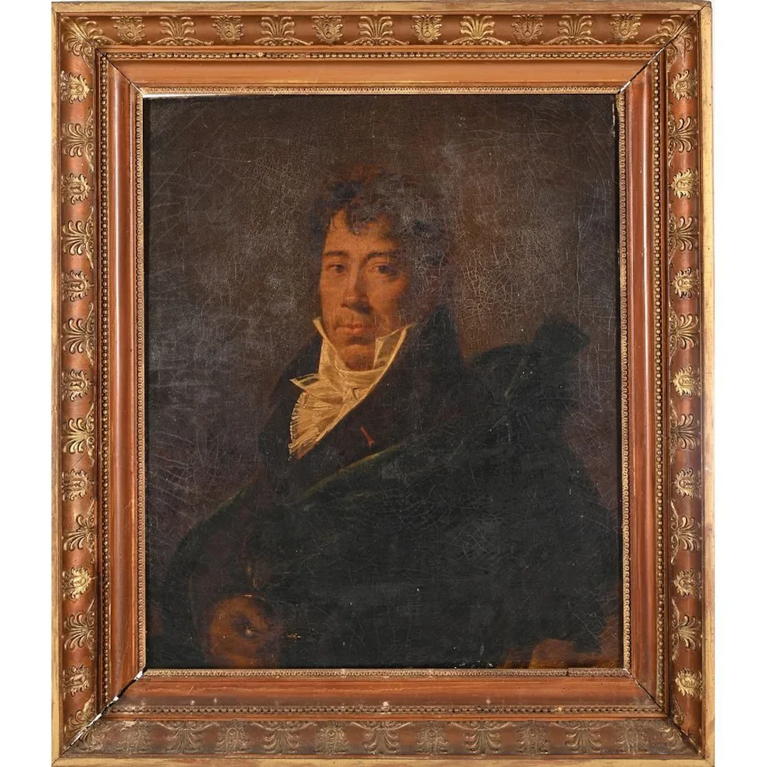 FRENCH SCHOOL, early 19th century. “Portrait of a Man.” Oil on canvas