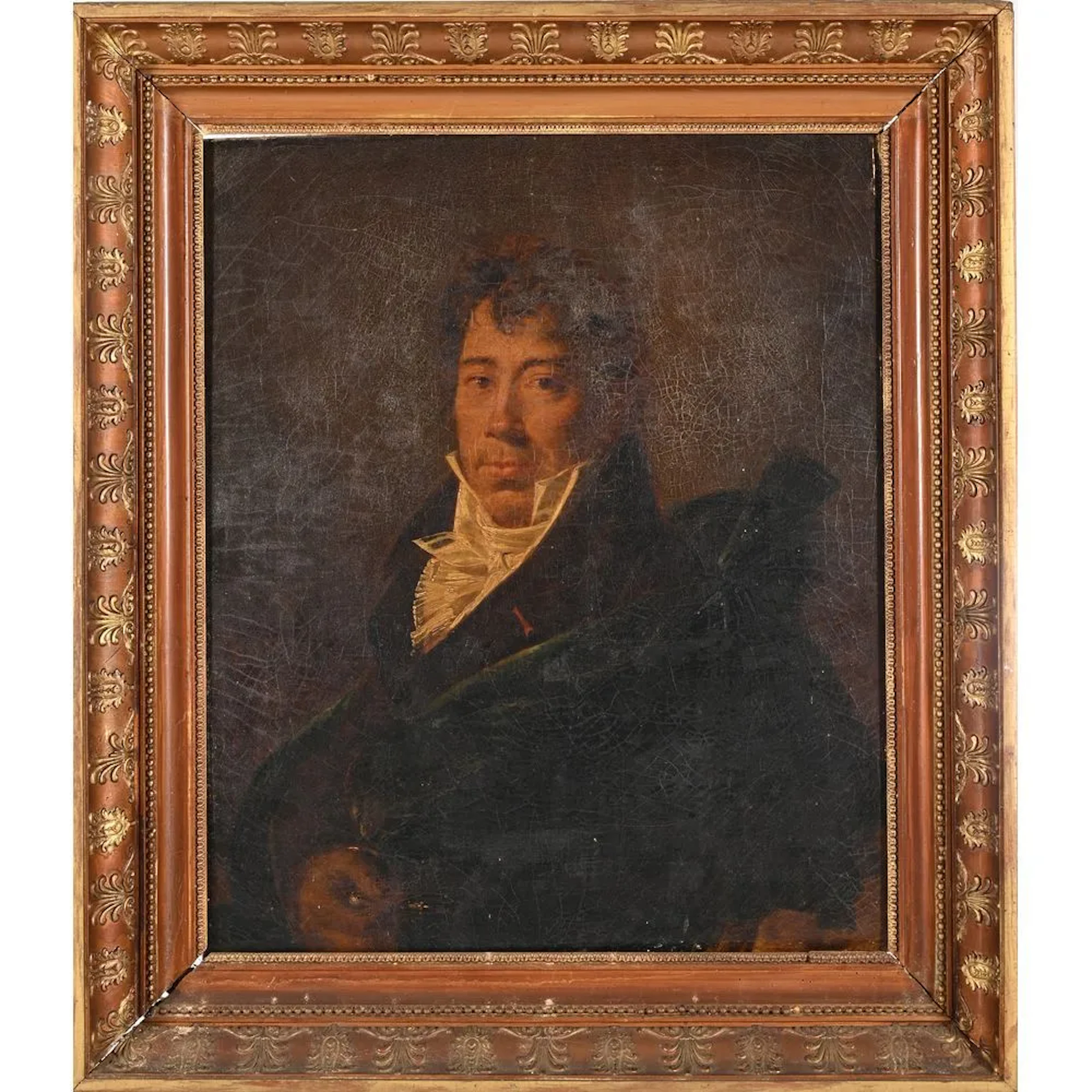 FRENCH SCHOOL, early 19th century. “Portrait of a Man.” Oil on canvas