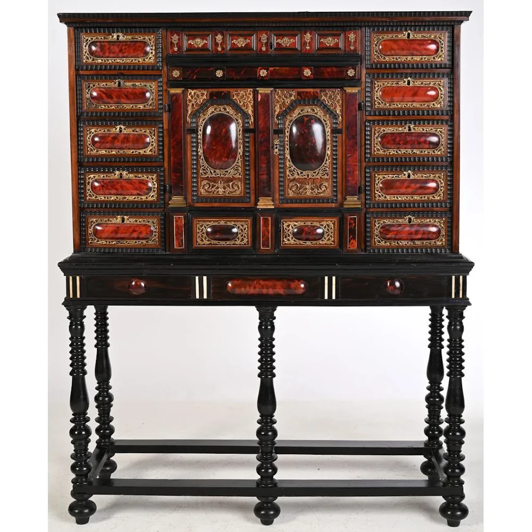LOUIS XIII-STYLE CABINET FROM ANTWERP, made of tortoiseshell, wood