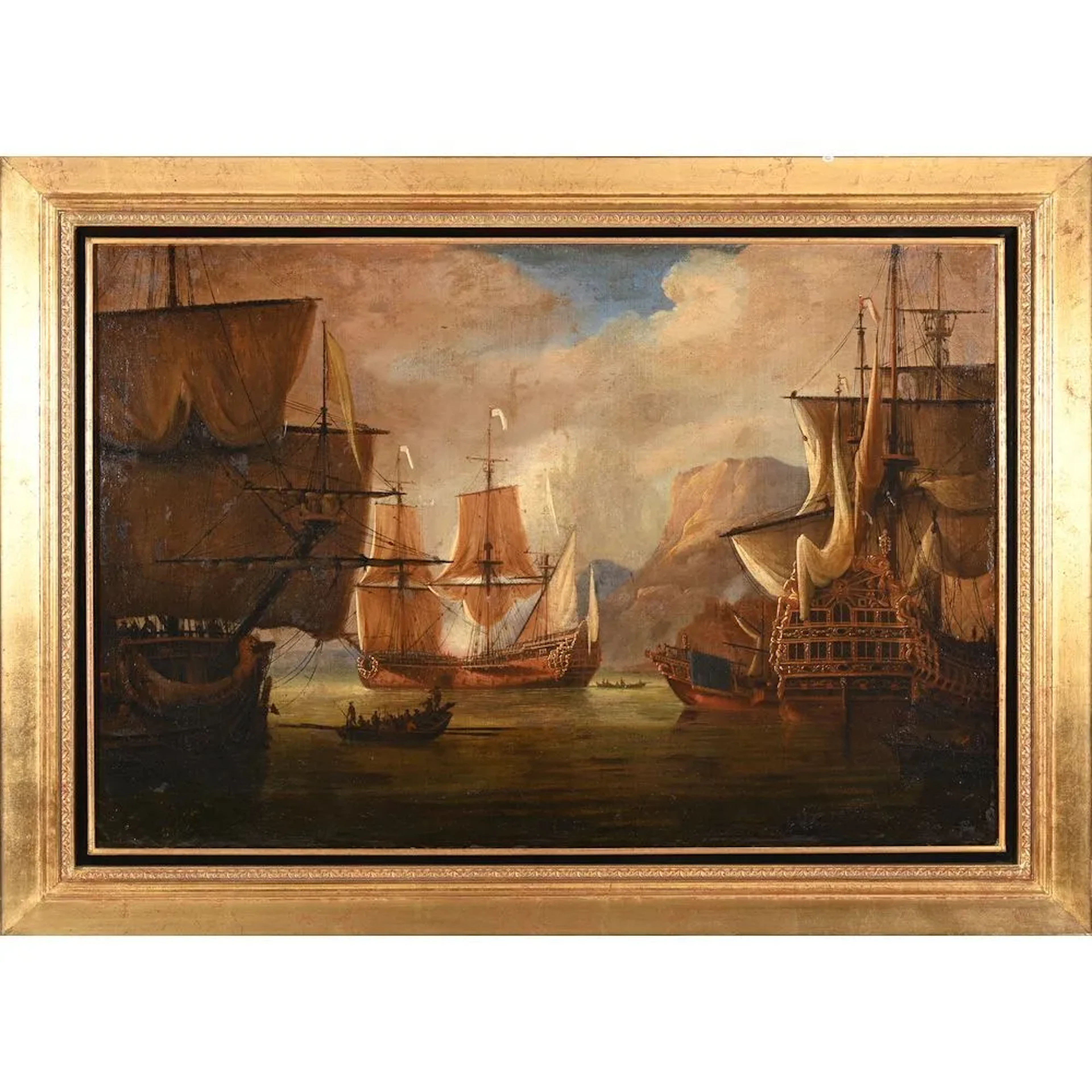 VAN BEECQ, Jan Karel Donatus. (1638–1732). “Ships at Anchor Near a