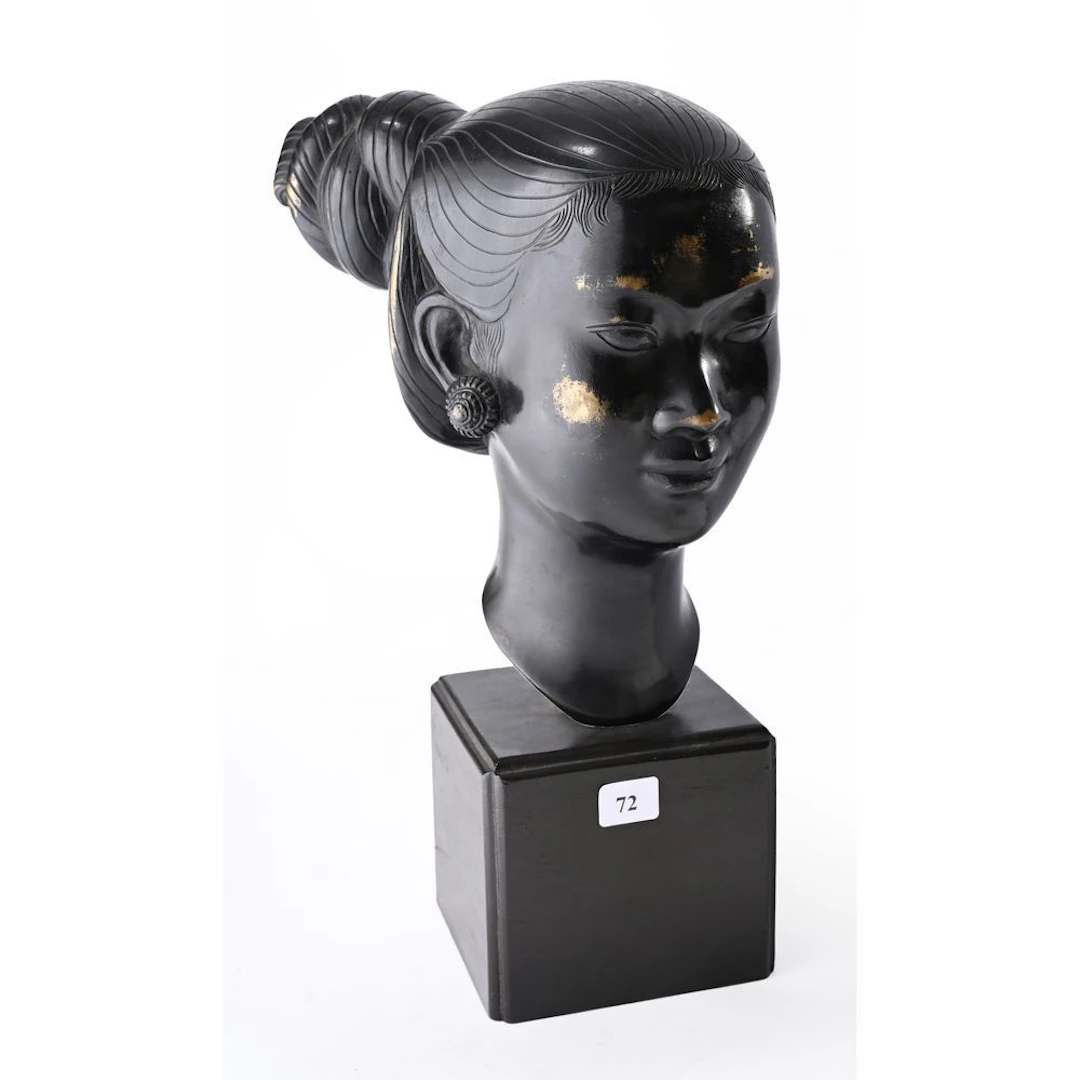 NGUYEN Thanh Lê. (1919–2003). (Bien Hoa Studio, Vietnam). “Bust depicting