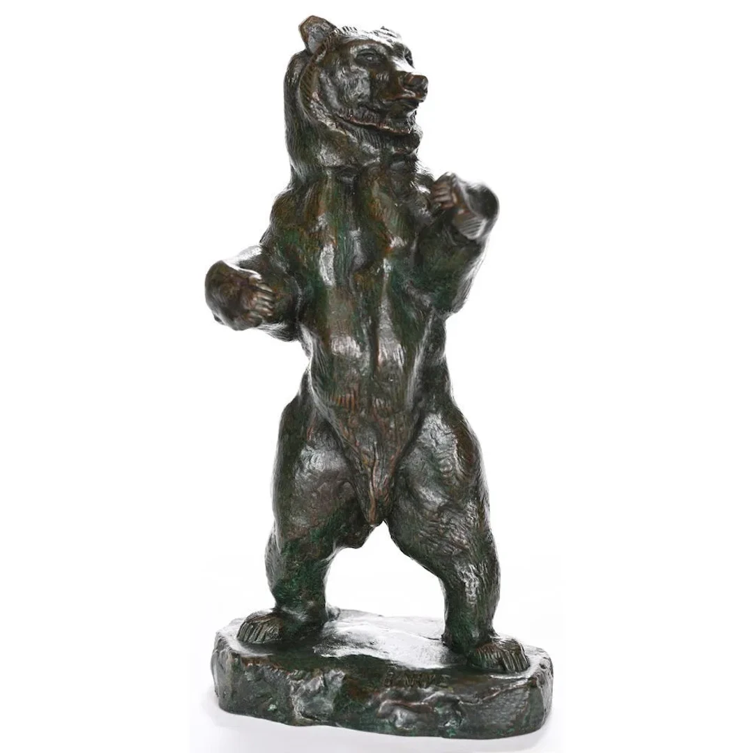 BARYE, Antoine Louis. (1796–1875). “Standing Bear No. 2.” Bronze with