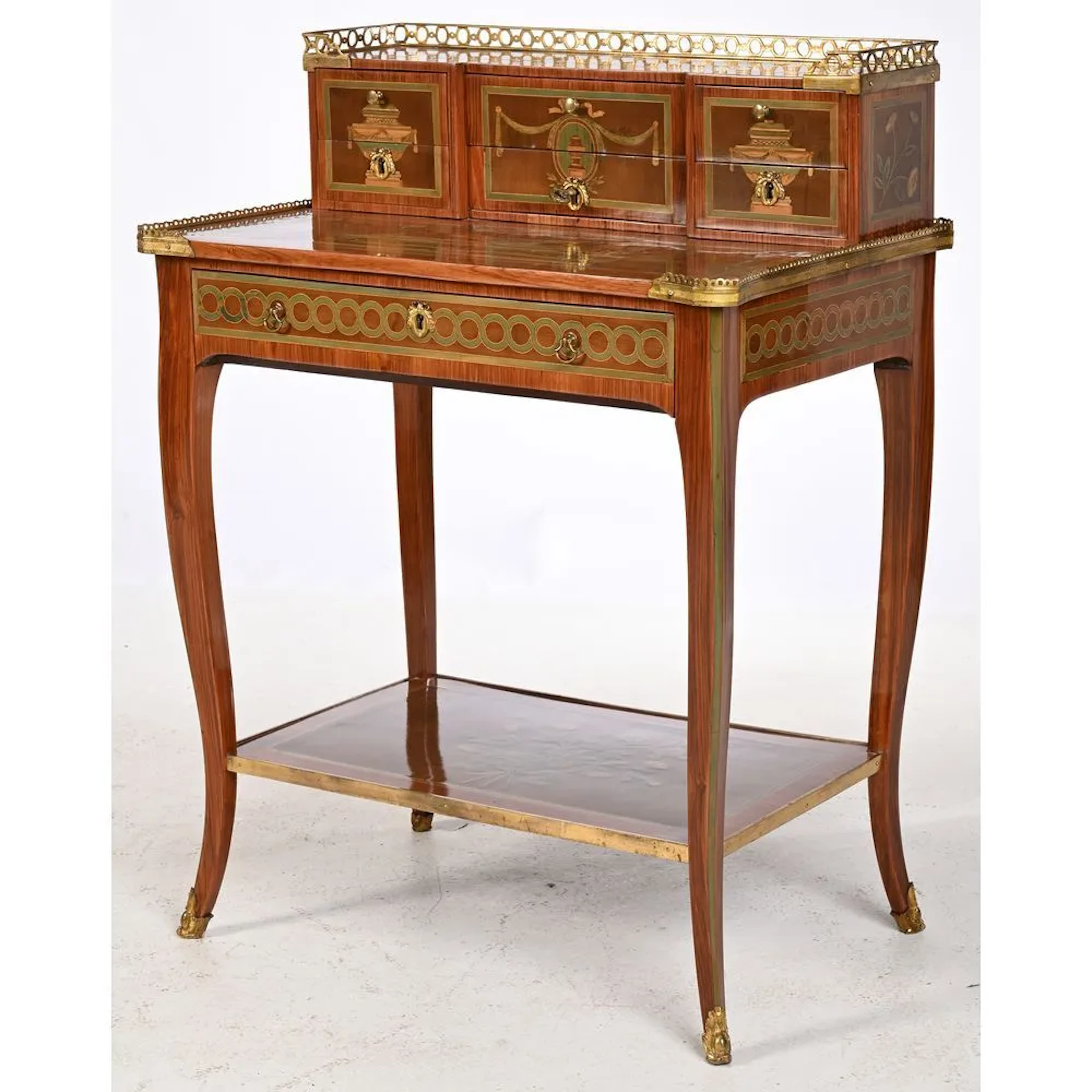TOPINO. (Attributed to). SMALL “BONHEUR DU JOUR TRANSITION” DESK in