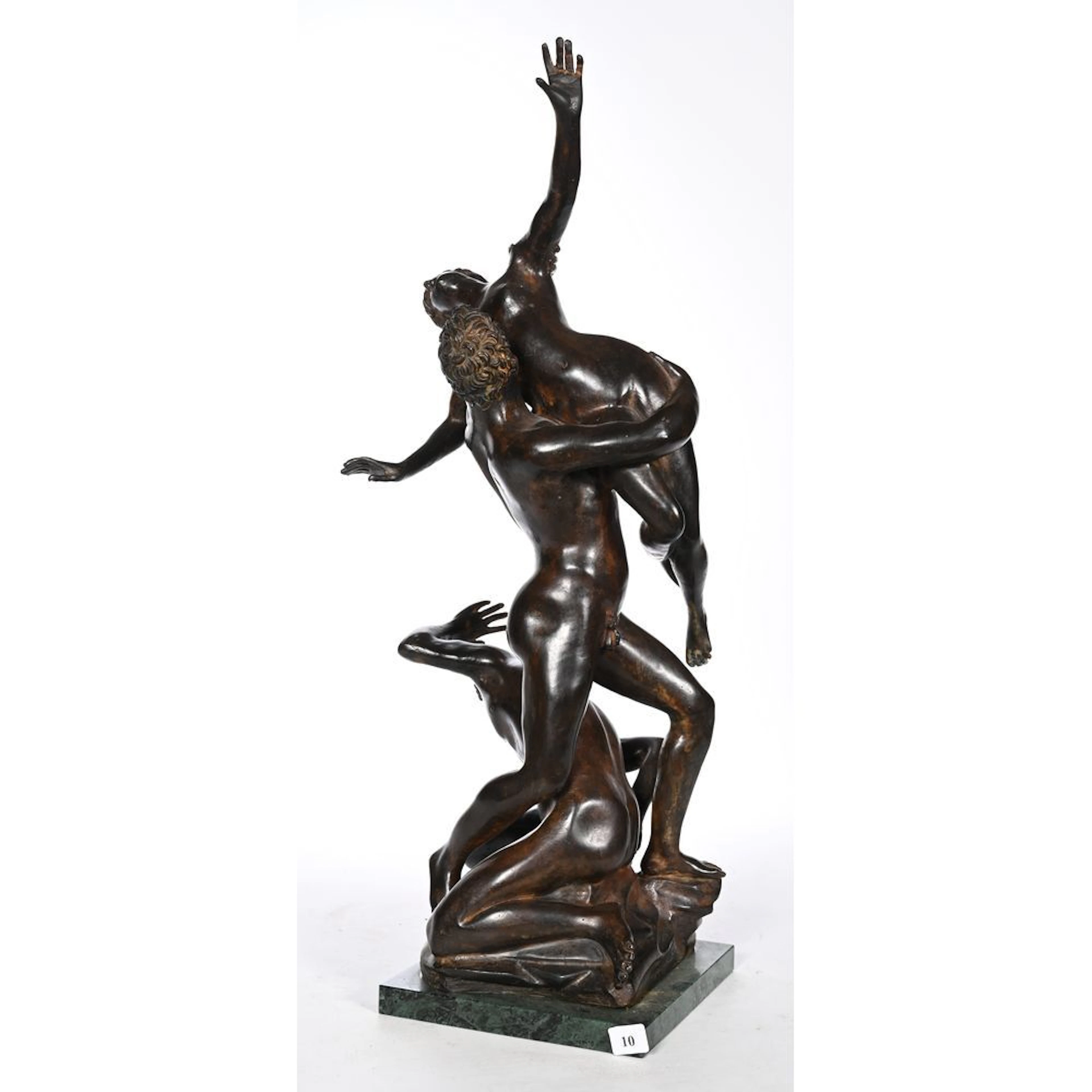 ANONYMOUS, 20th century. “The Rape of the Sabine Women.” Bronze with