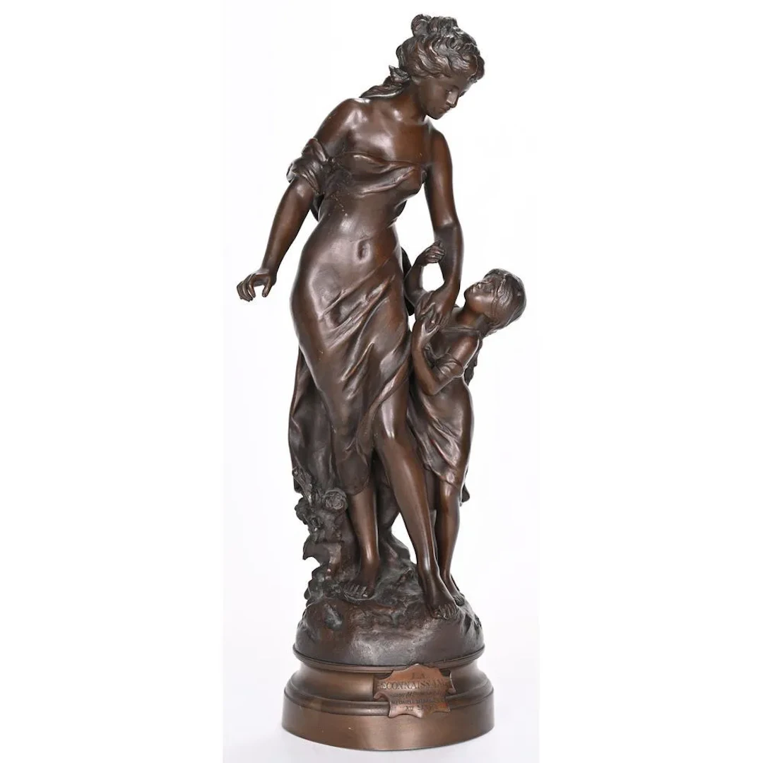 MOREAU, Mathurin. (1822–1912). “La reconnaissance.” Bronze with a