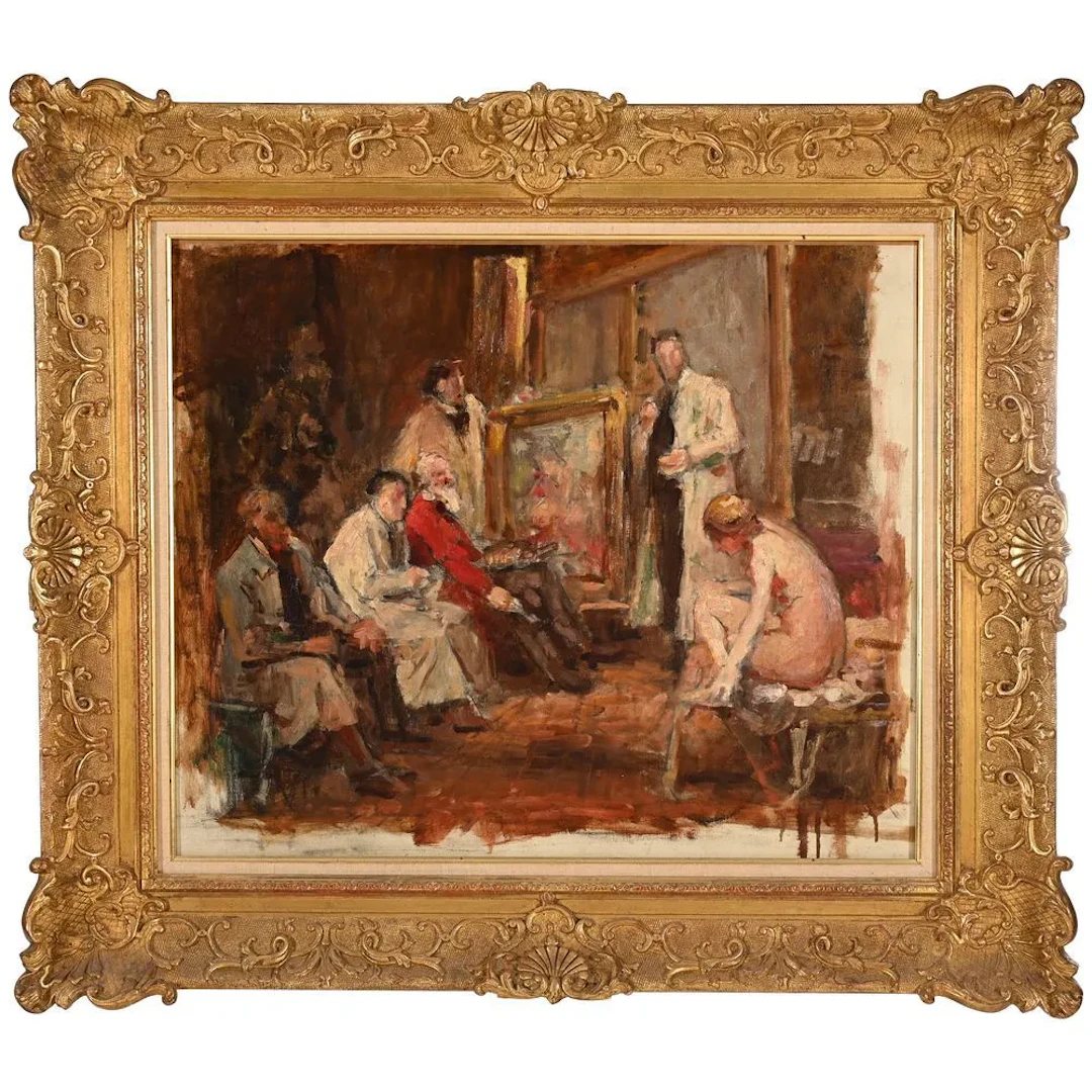 MAILLART, Diogène. (1840–1926). “Preparatory Sketch for *The Model