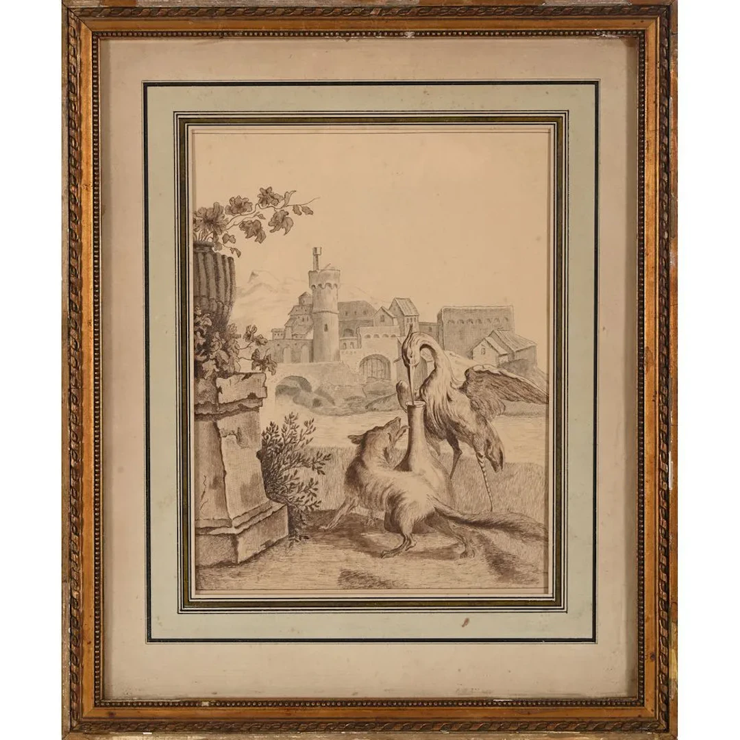 18th-century French school, in the style of Oudry. “The Fox and the