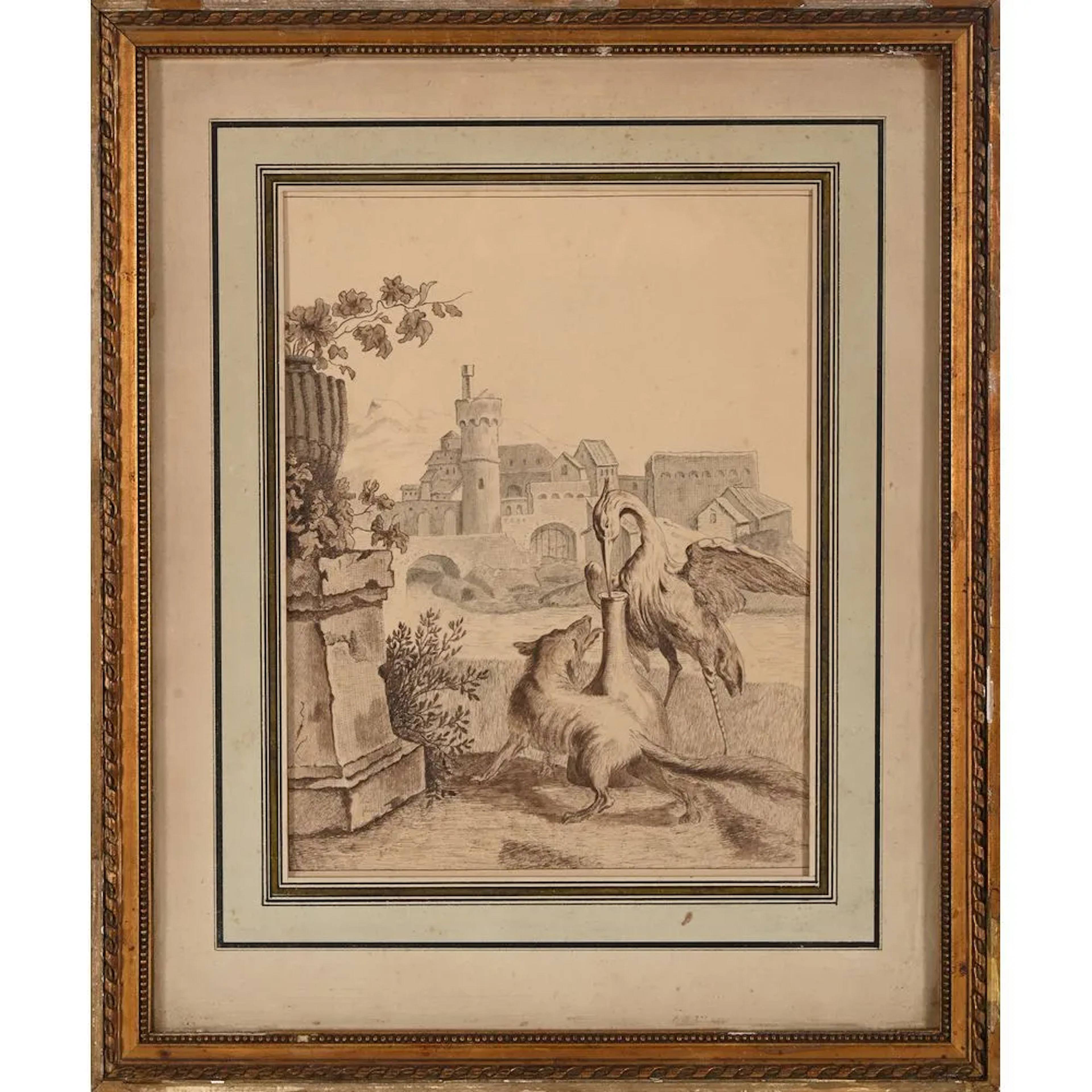 18th-century French school, in the style of Oudry. “The Fox and the