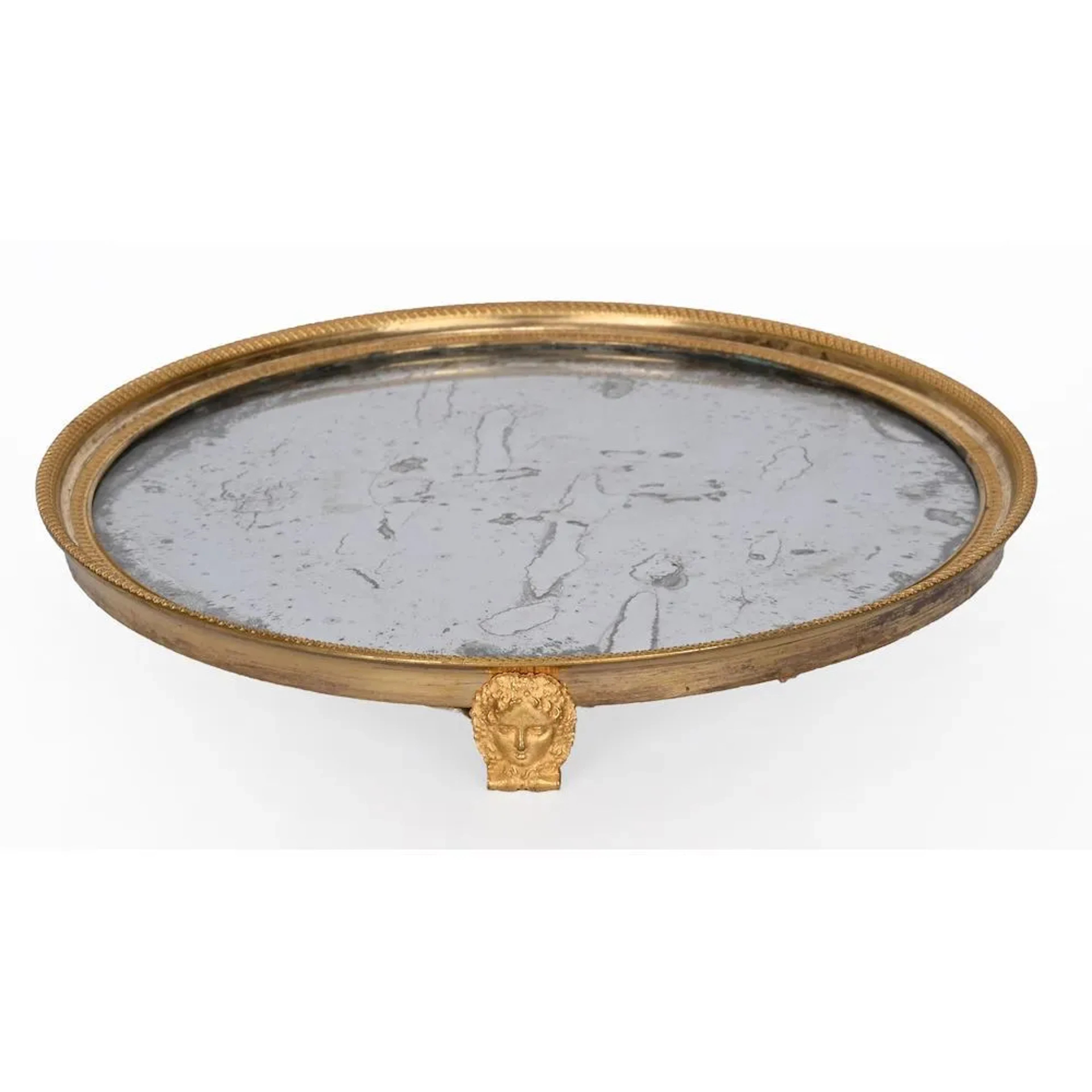 SMALL EMPIRE-STYLE TABLE CENTERPIECE in gilded bronze with a mirrored