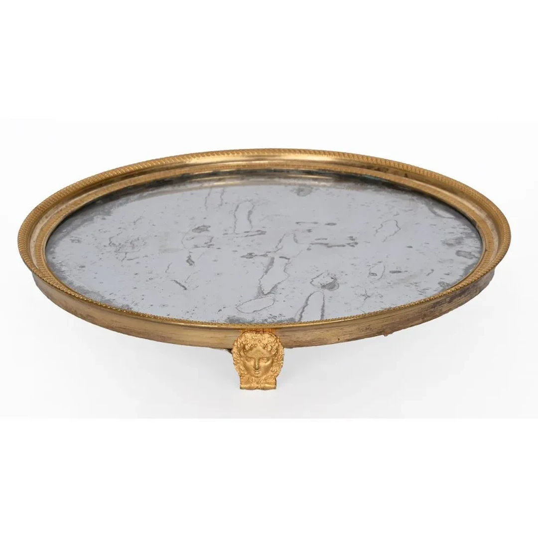 SMALL EMPIRE-STYLE TABLE CENTERPIECE in gilded bronze with a mirrored