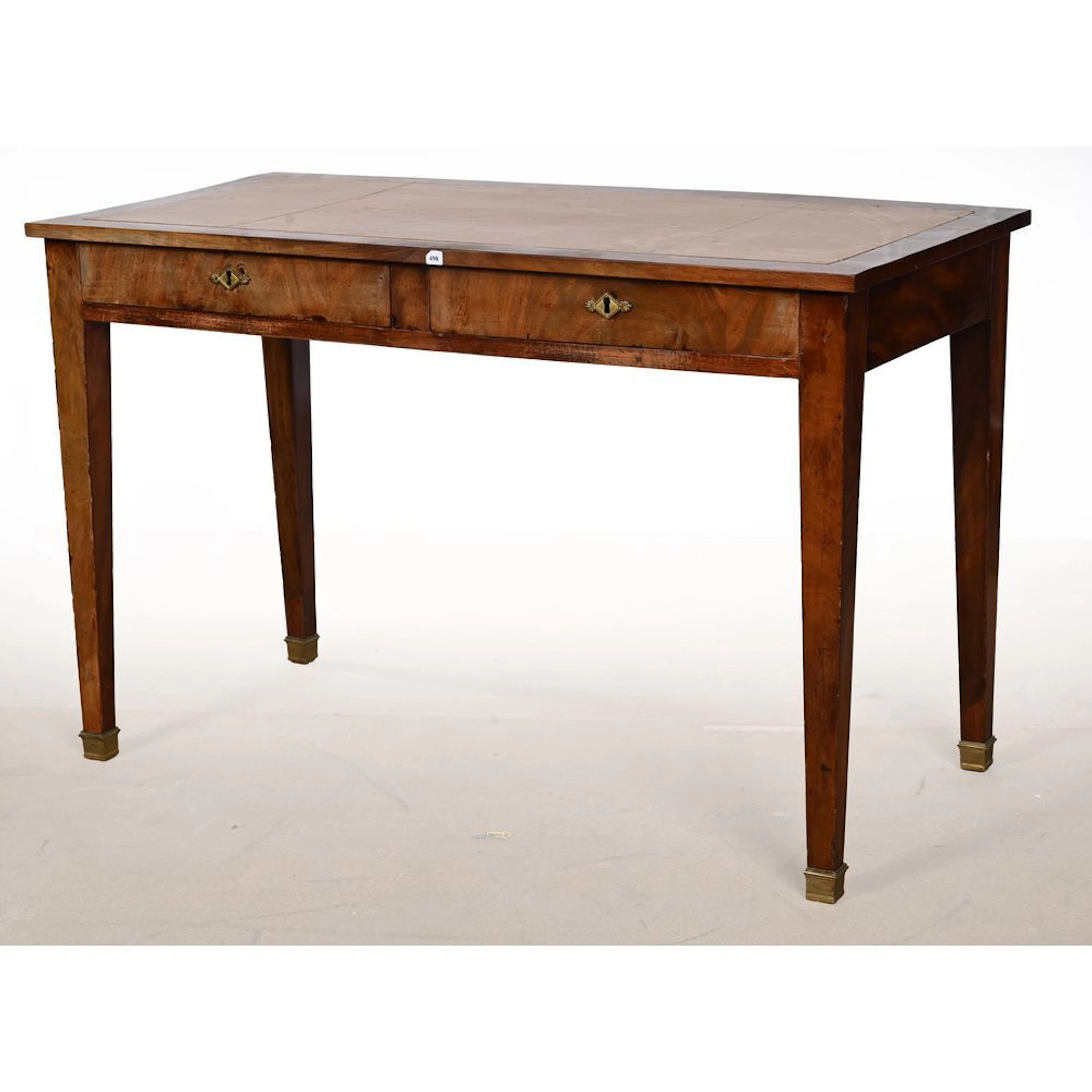DIRECTOIRE-STYLE DESK made of mahogany and mahogany veneer, with 2