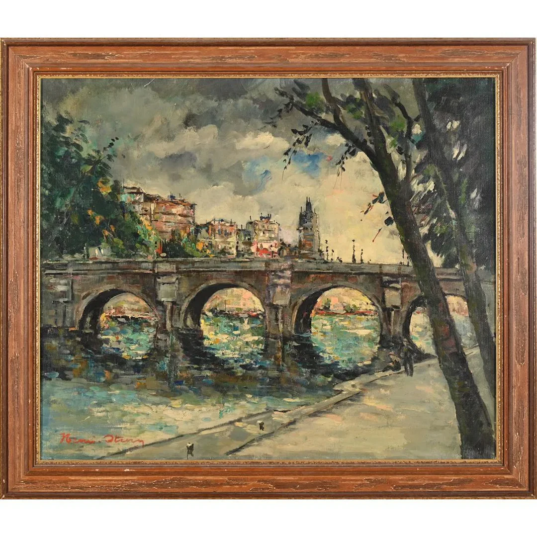 STENN, Henri. (1903–1993). “The Pont Neuf and the Quai Conti.” Oil