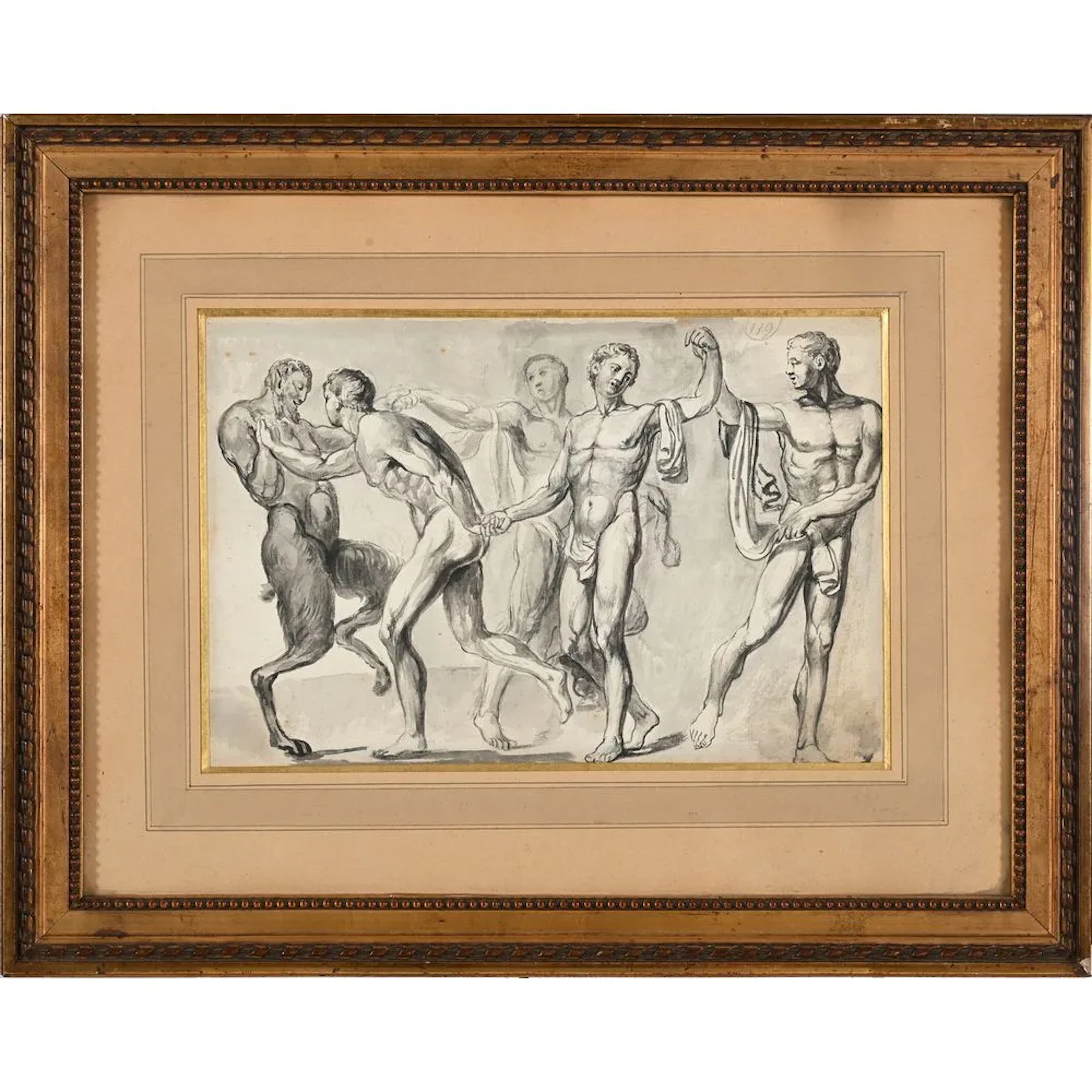 FRENCH SCHOOL, circa 1700. “Bacchanalian Revels.” Double-sided study