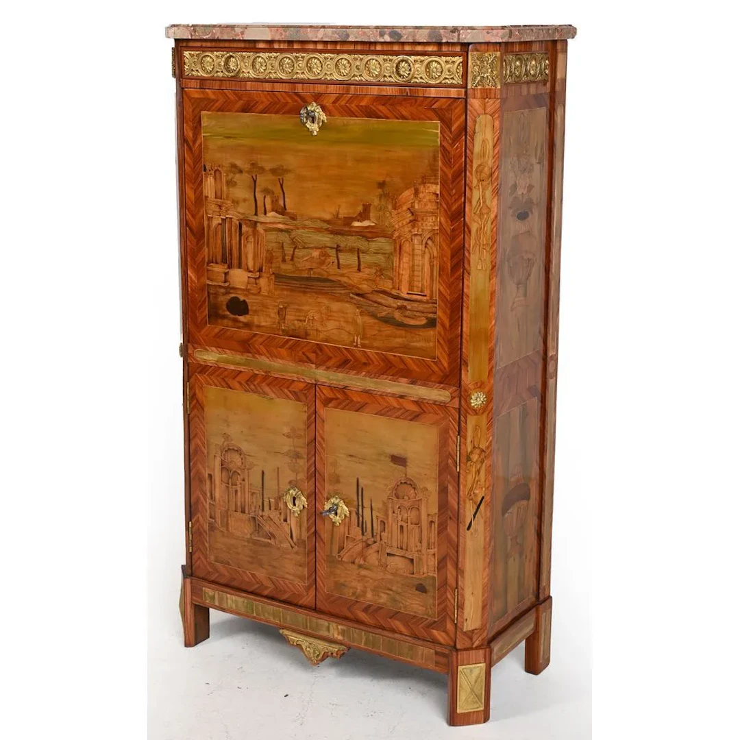 GILBERT (Attributed to). LOUIS XVI SECRETARY SPECTACULAR with flap