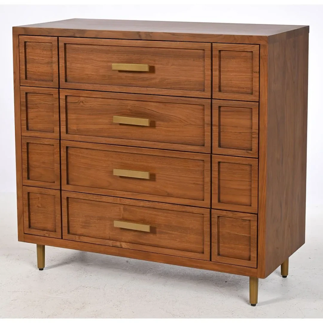 STUDIO ALBANO. Design House. “Bingkai” CHEST OF DRAWERS in solid brown
