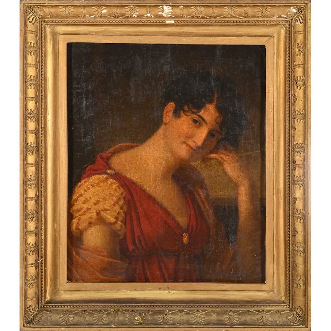 French School, early 19th century. “Portrait of a Woman.” Oil on canvas.