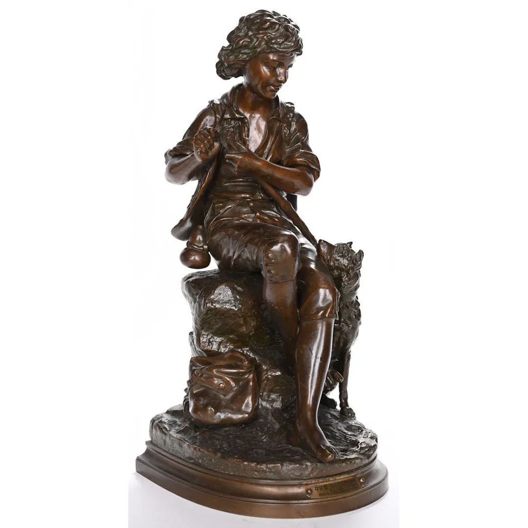 AIZELIN, Eugène Antoine. (1821–1902). “The Young Shepherd or Shepherd