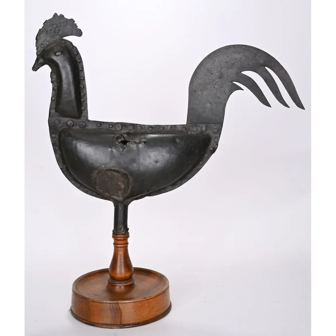 PATINATED METAL CHURCH BELL with two dates, one from 1767 and the