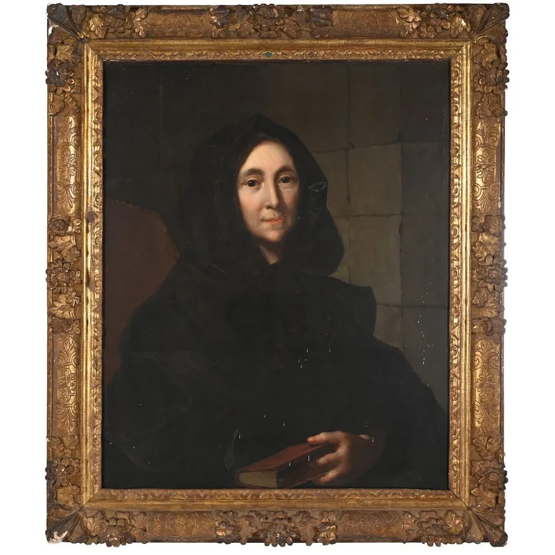 18th-century French School. “Portrait of a Monk.” Oil on canvas in