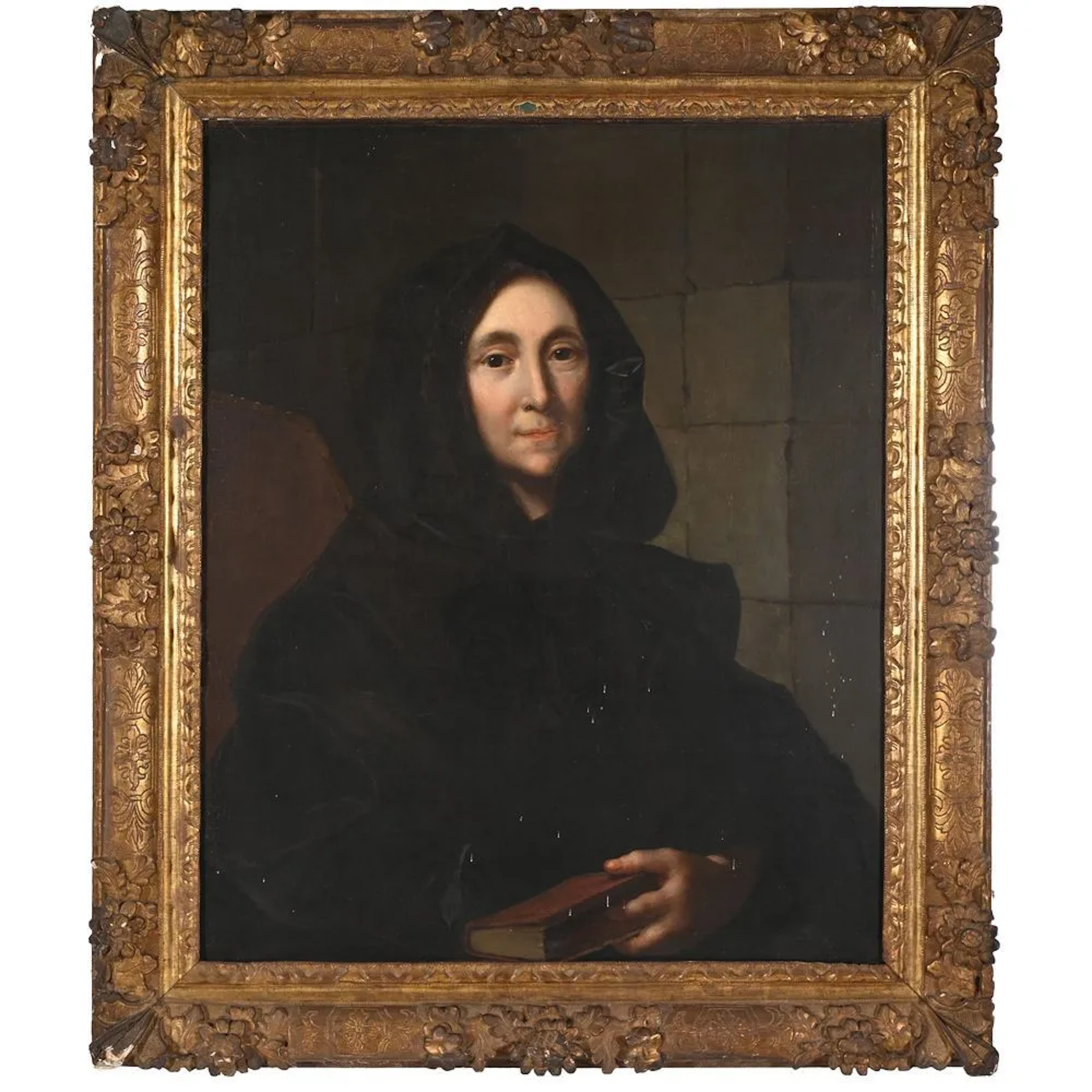 18th-century French School. “Portrait of a Monk.” Oil on canvas in