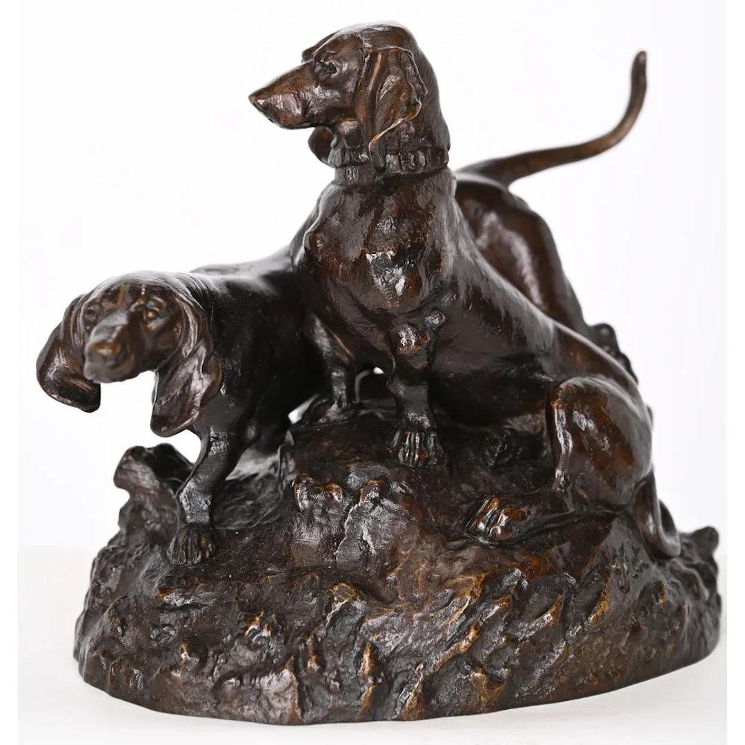 FIOT, Maximilien Louis. (1886–1953). “The Basset Hounds.” A rare early