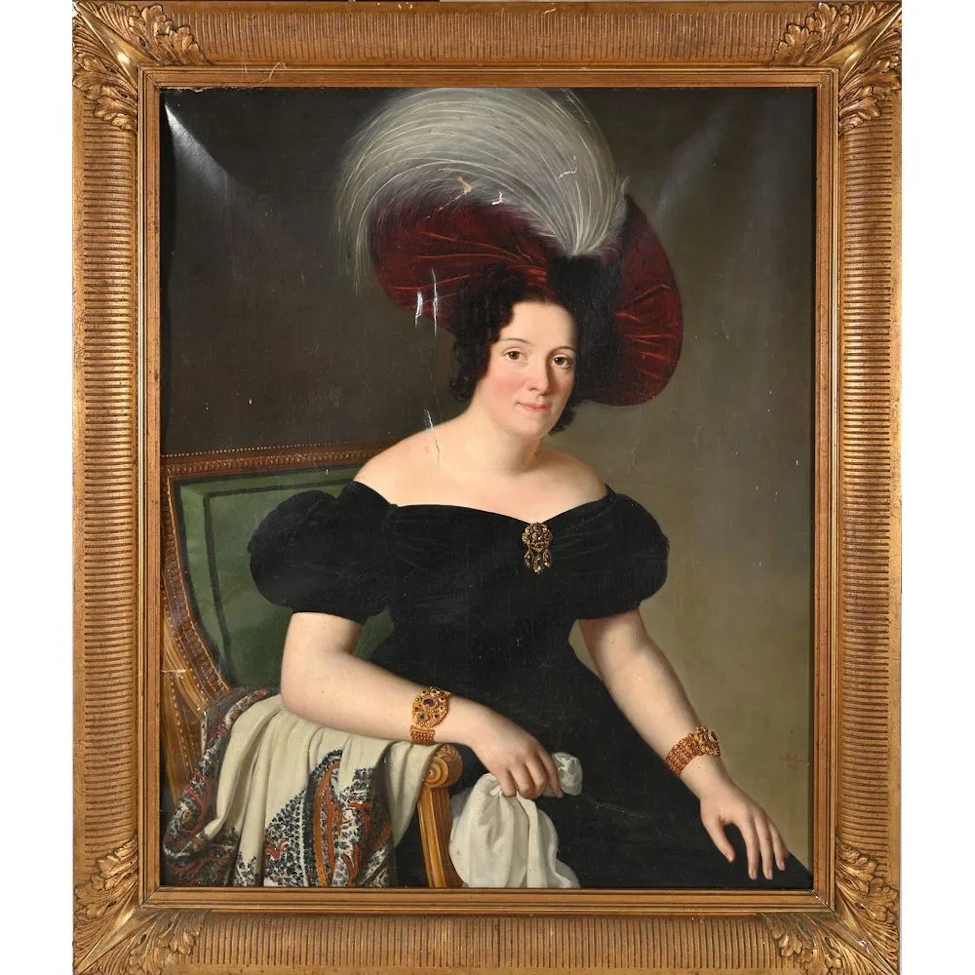 VAUDECHAMP, Joseph Jean. (1790–1866). “Portrait of an Elegant Woman