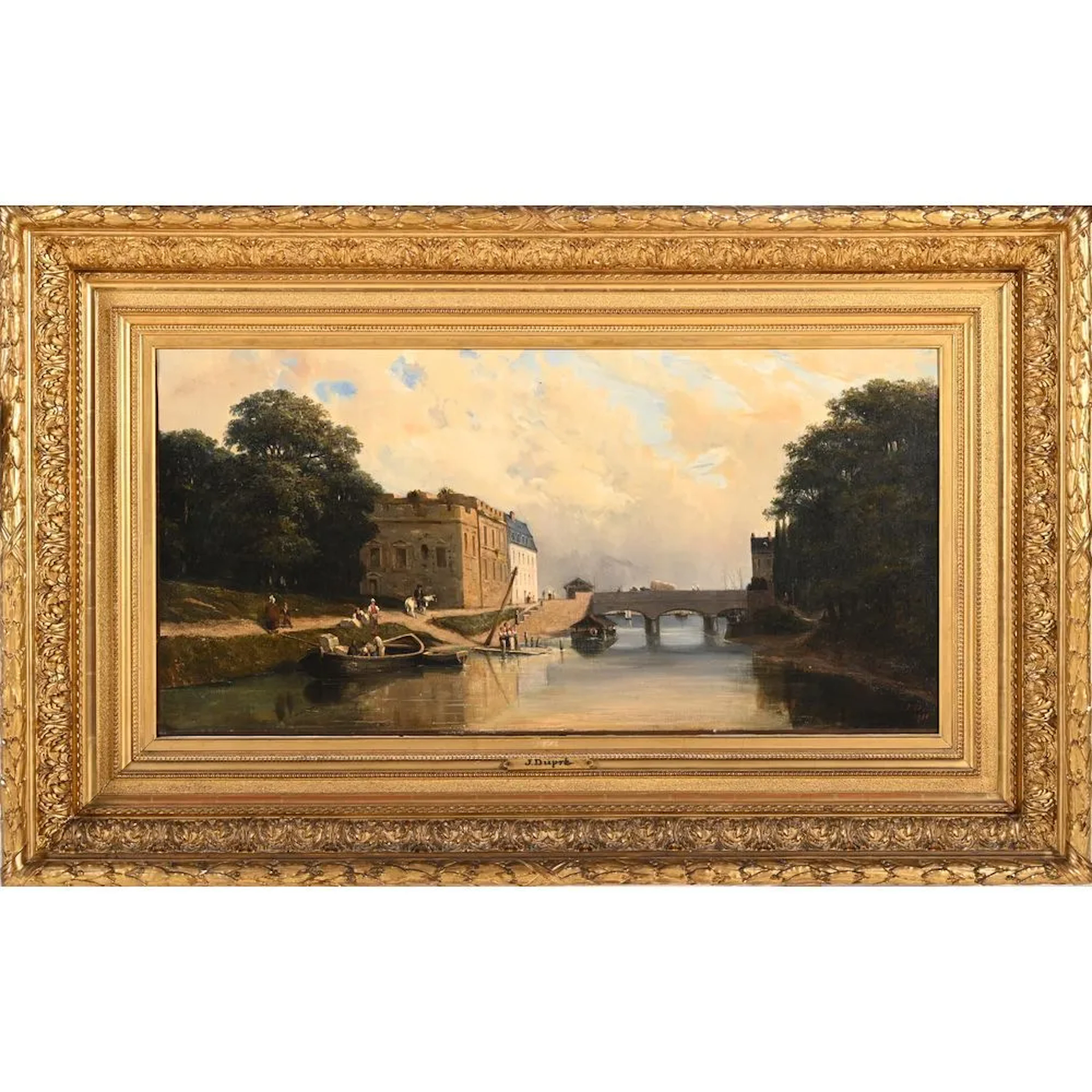 DUPRE, Jules. (1811–1889). “L’Isle-Adam, the Cabouillet Bridge.” Oil