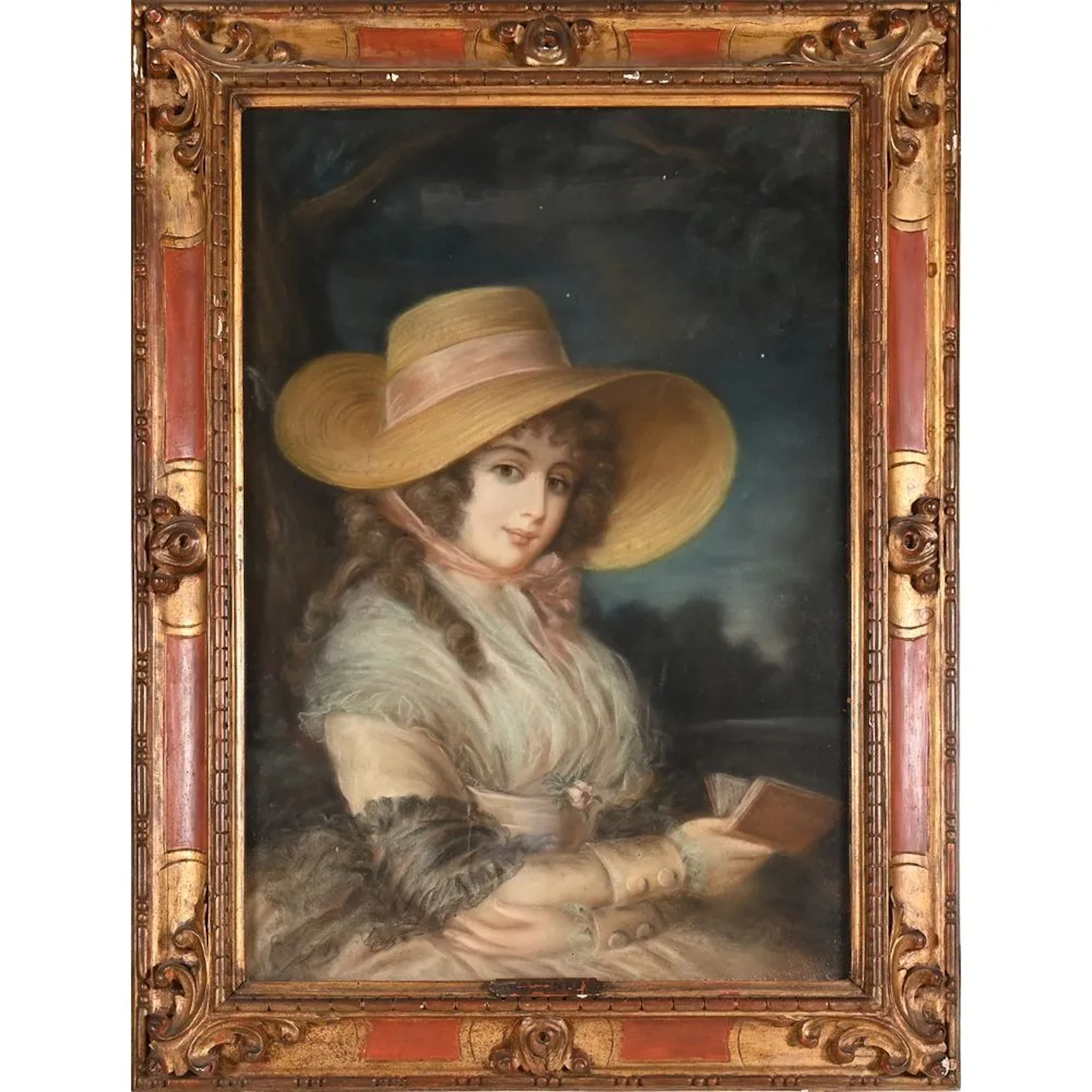 HOPPNER. (Follower of). “Portrait of an Elegant Young Woman Wearing