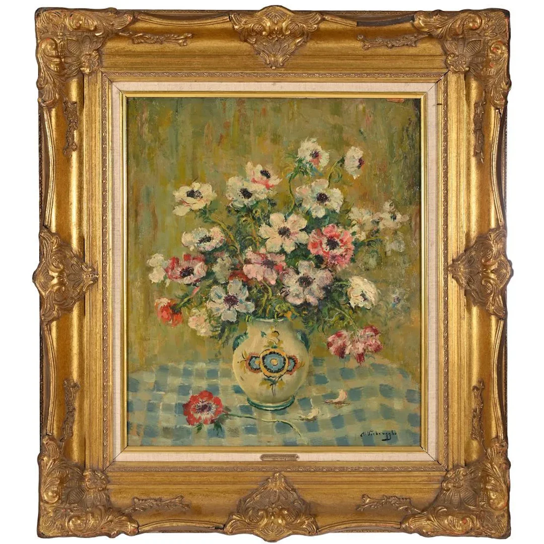 VERBRUGGHE, Charles-Henri. (1877–1974). “Country Bouquet.” Oil on
