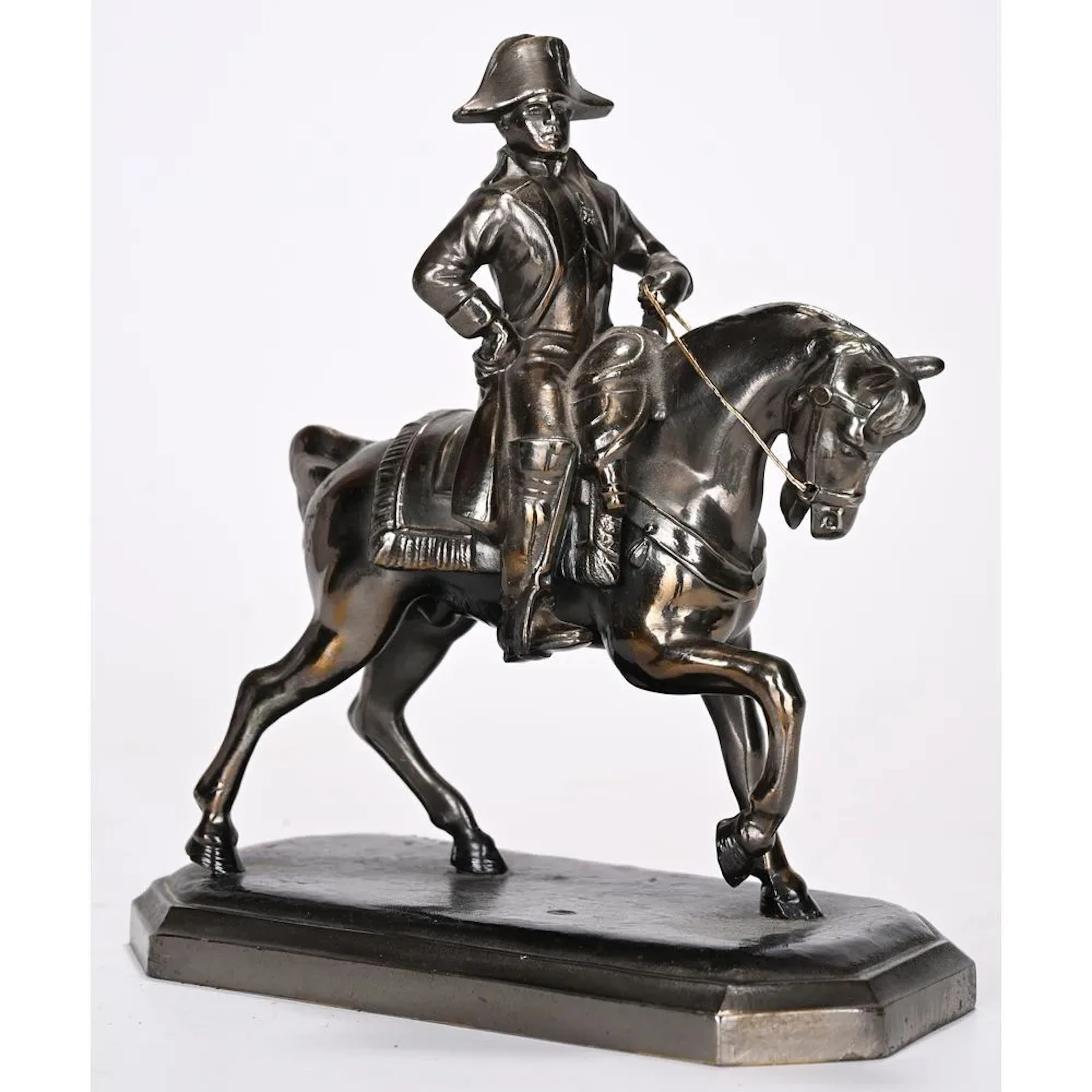 GREGOIRE. 20th-century French sculptor. “Napoleon on Horseback.” Bronze