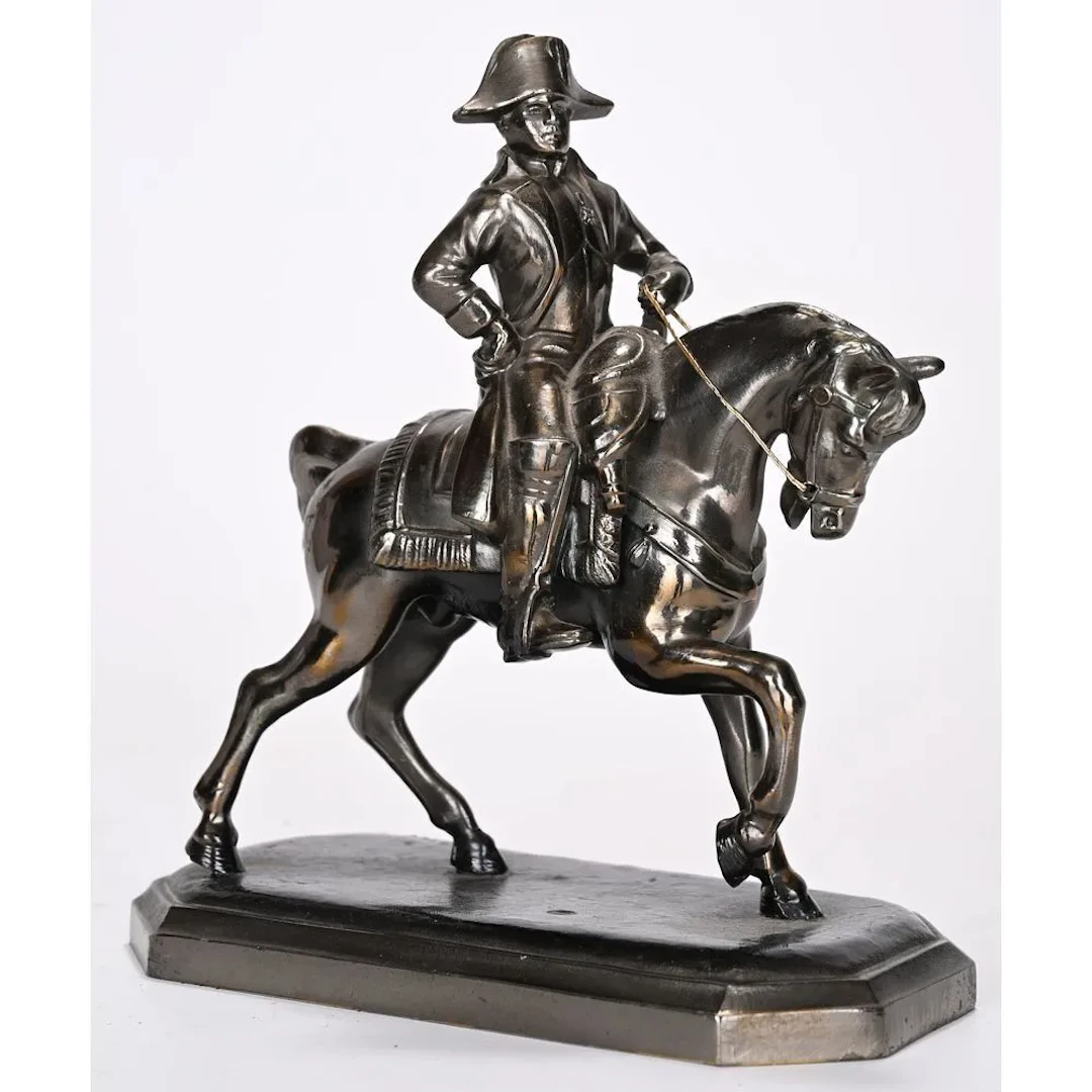 GREGOIRE. 20th-century French sculptor. “Napoleon on Horseback.” Bronze
