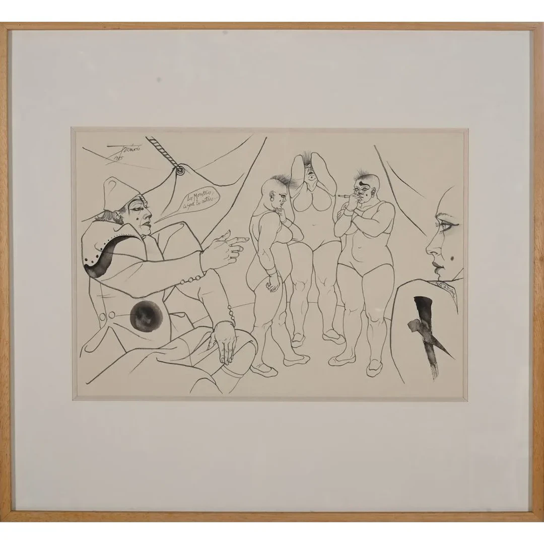 TREMOIS, Pierre Yves. (1921–2020). “Le jugement de Pipo No. 42.” Pencil