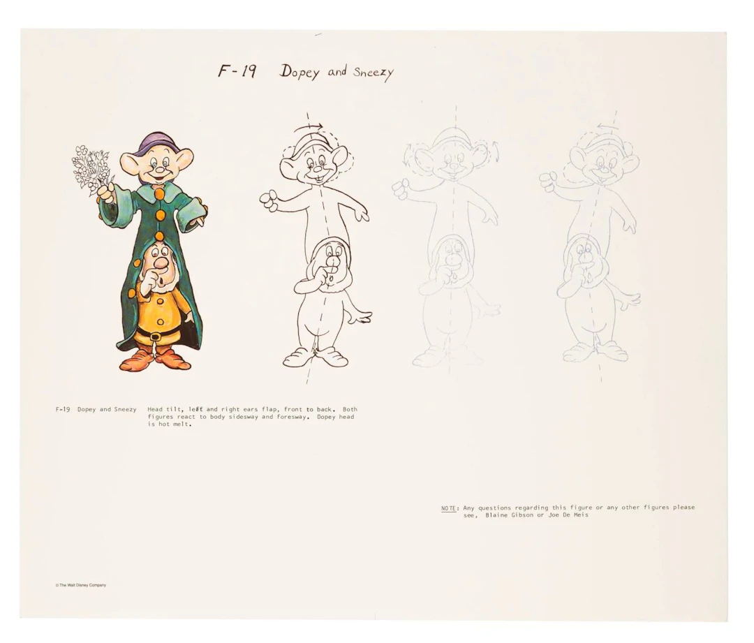 A Disneyland Hotel Dopey & Sneezy Print.