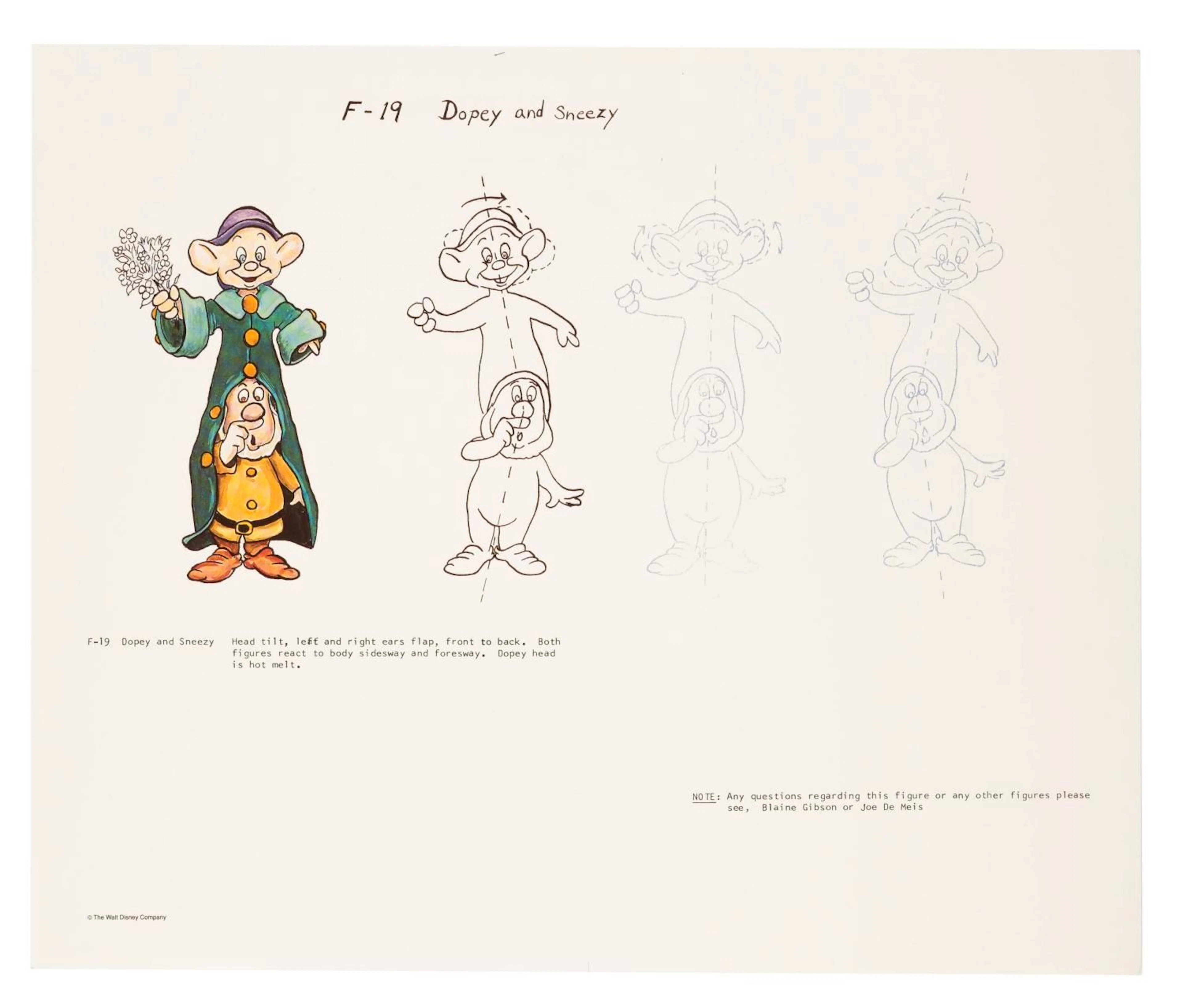 A Disneyland Hotel Dopey & Sneezy Print.