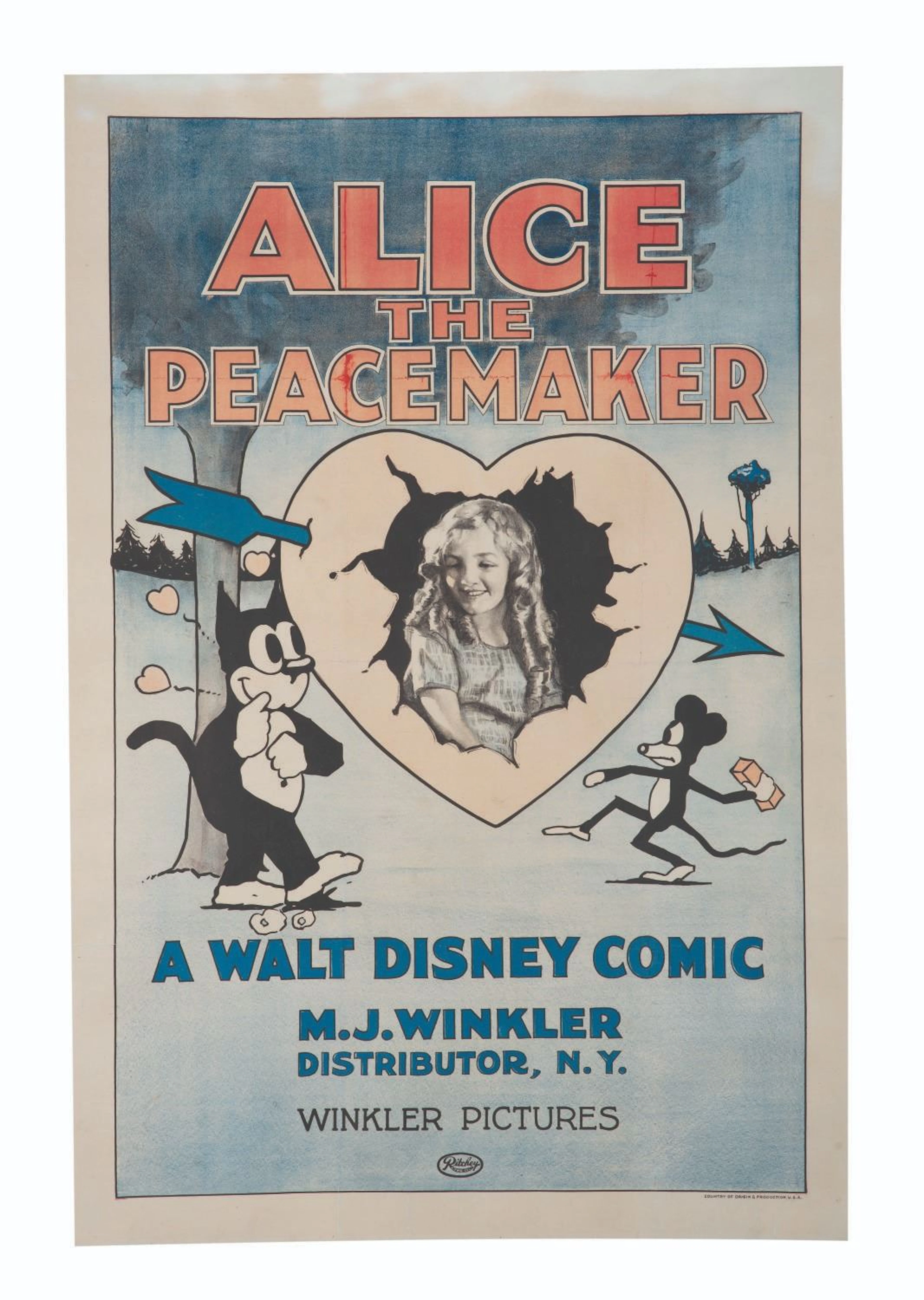 An Extremely Rare "Alice the Peacemaker" Original Movie Poster.