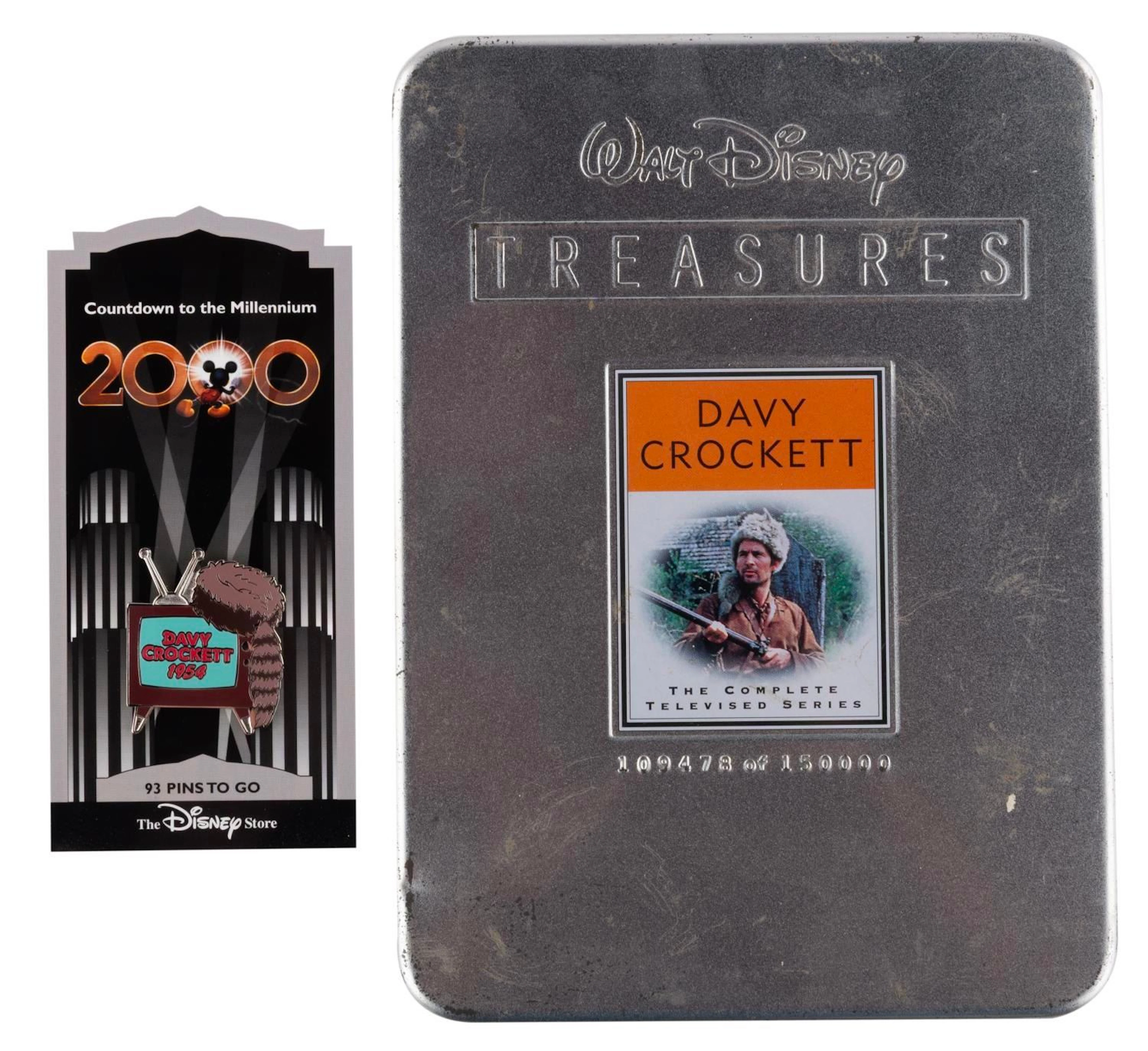 A Walt Disney Treasures Davy Crockett DVD Set & Pin.
