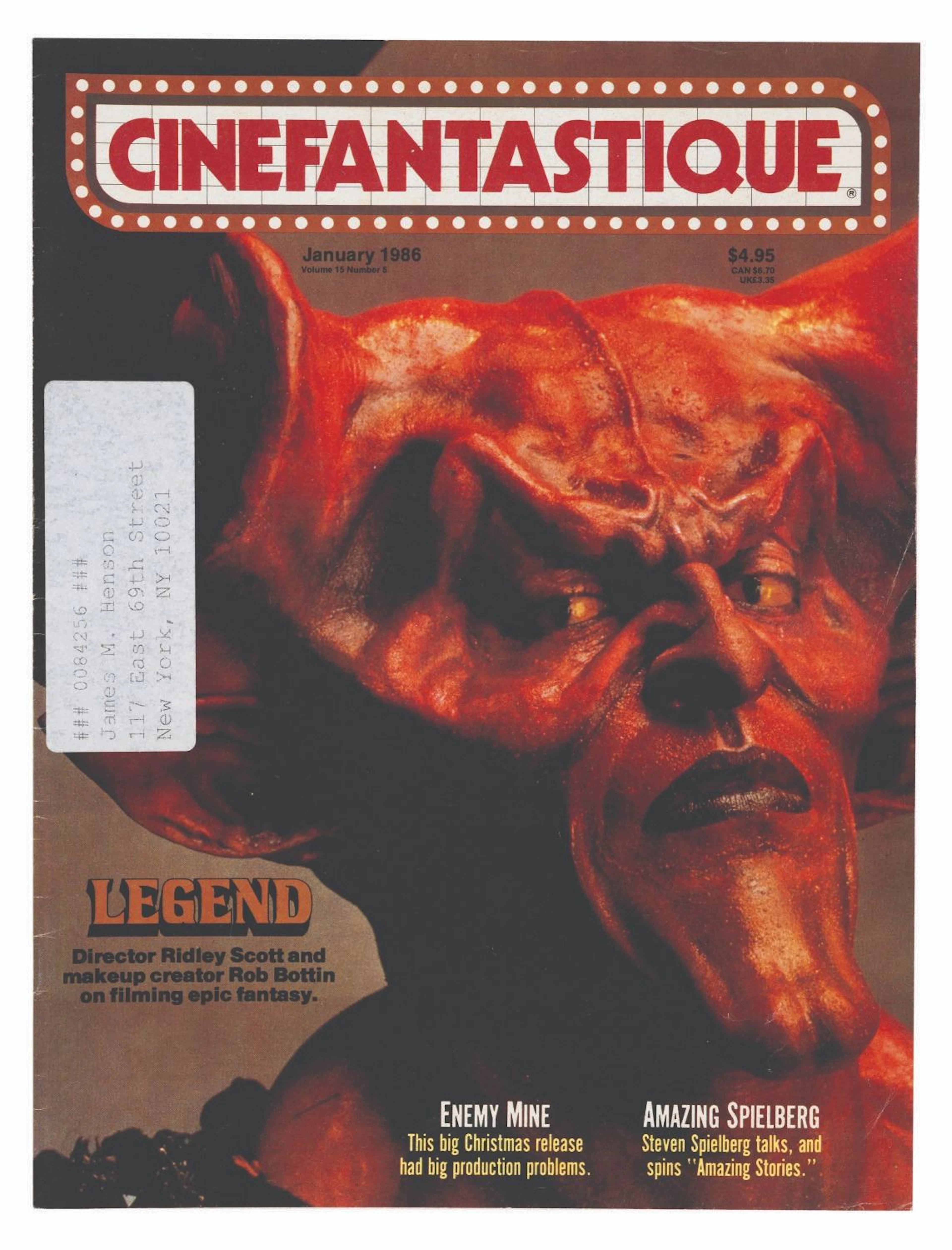 A Cinefantastique Magazine from Jim Henson's Collection.