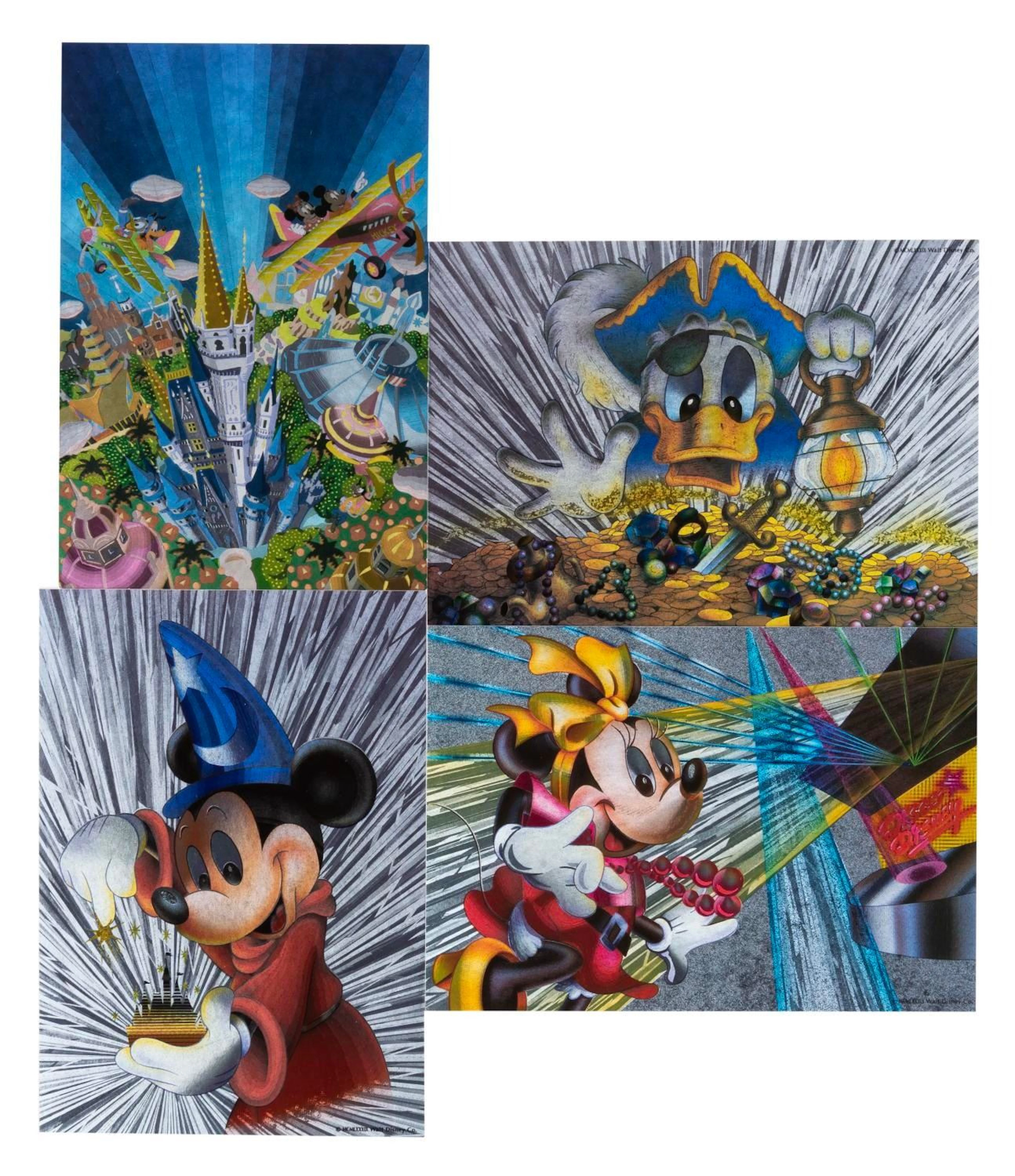 A Collection of Tokyo Disneyland Foil Postcards.