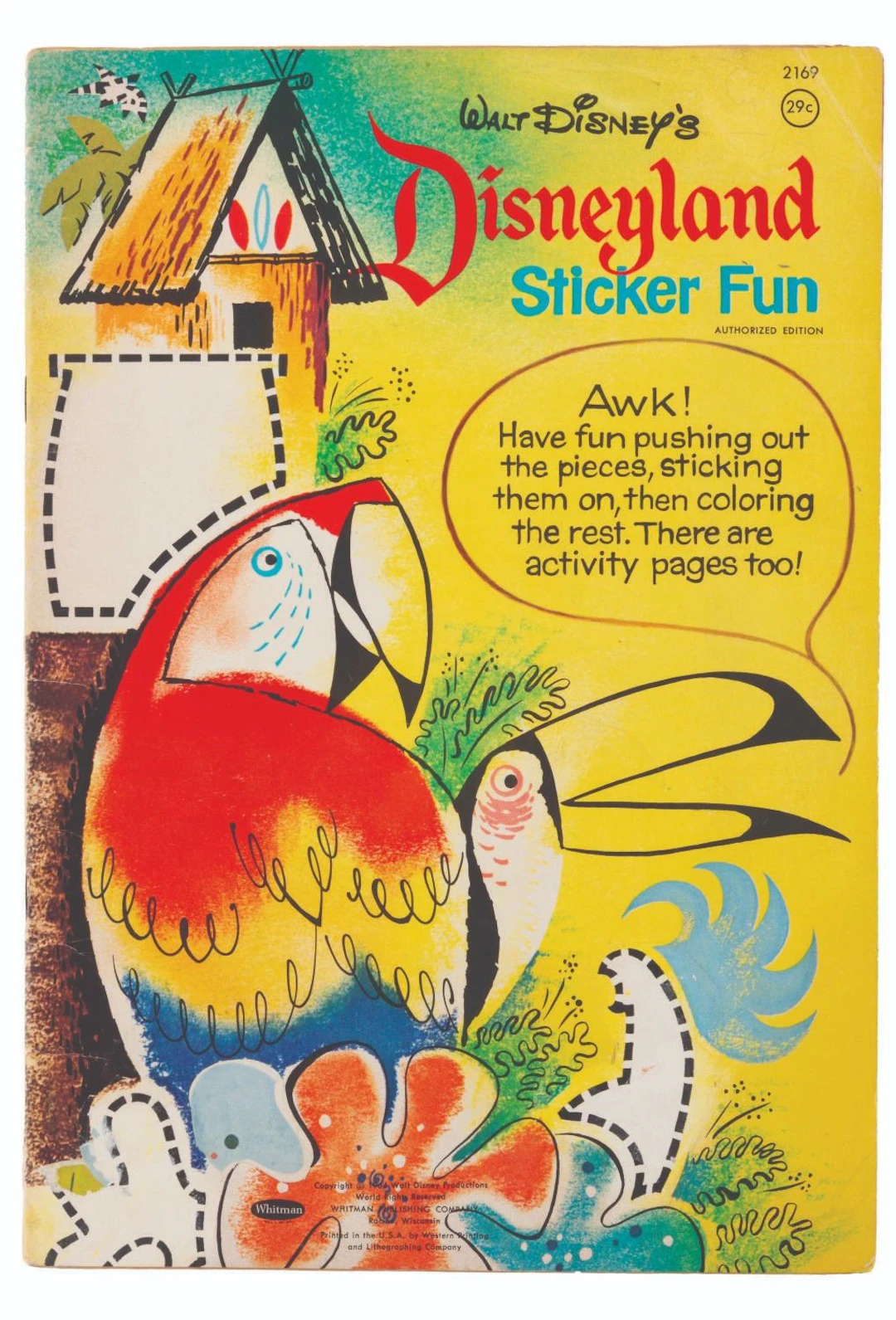 A Walt Disney's Disneyland Sticker Fun Activity Book.